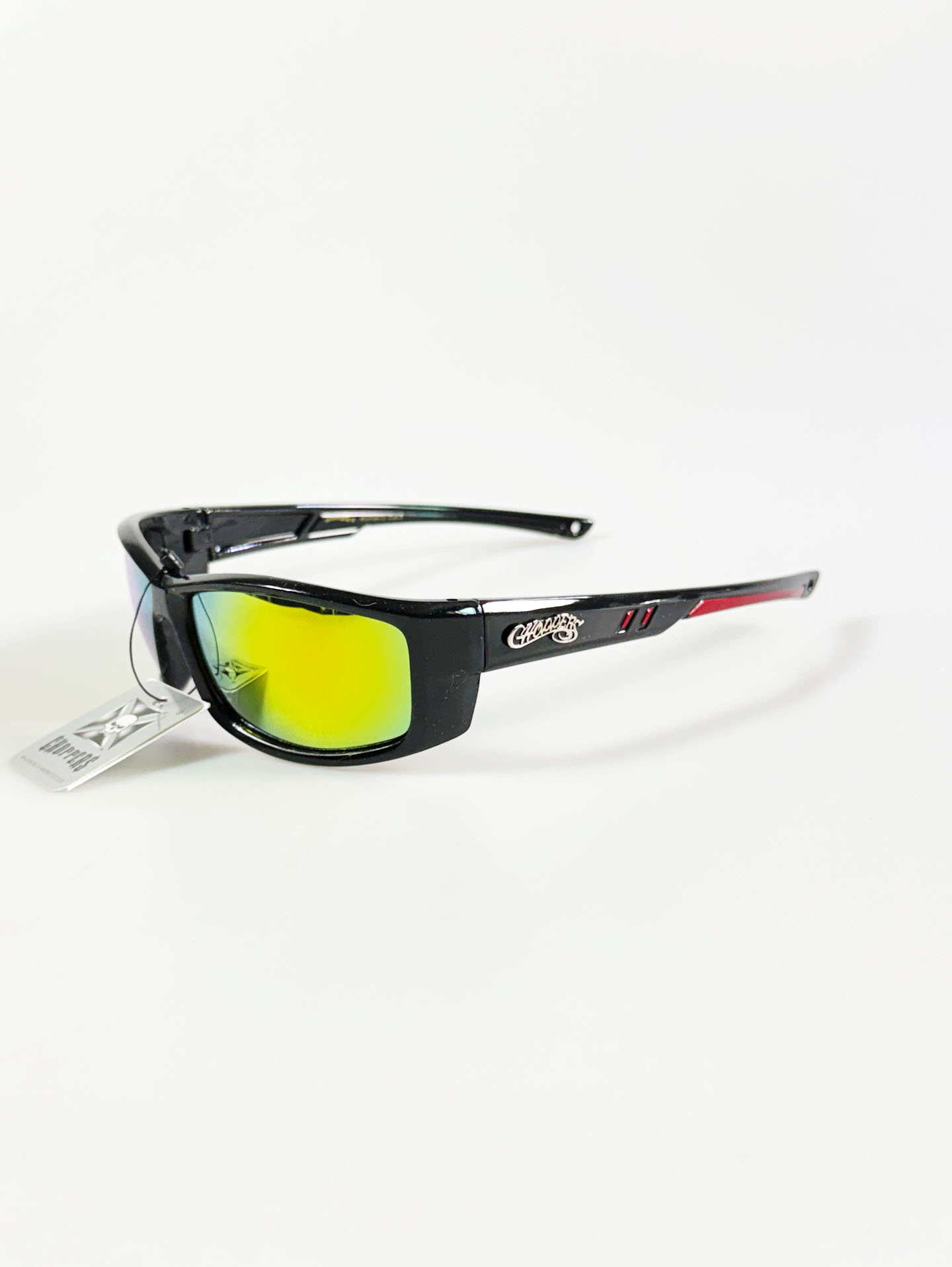 CHOPPERS Wraparound Black Red Biker Sunglasses
