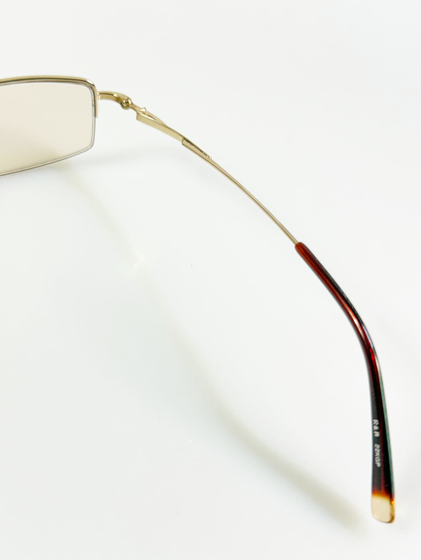 R&B Eyewear Gold Half-Rim Square Metal Tinted Glasses