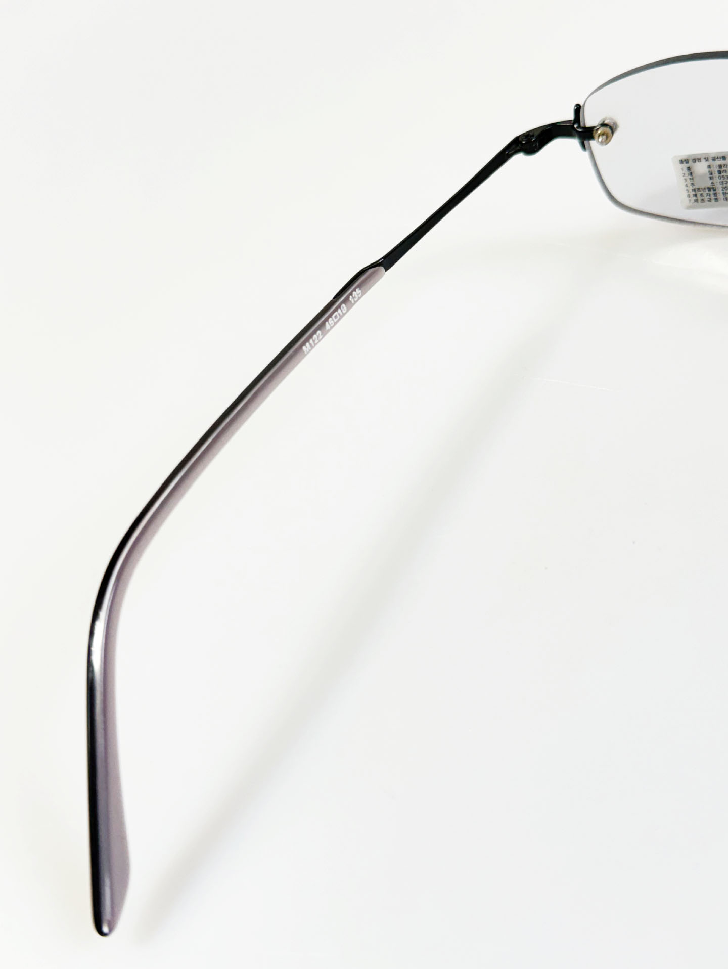 EPILOGUE Black Rimless Square Metal Frame Glasses