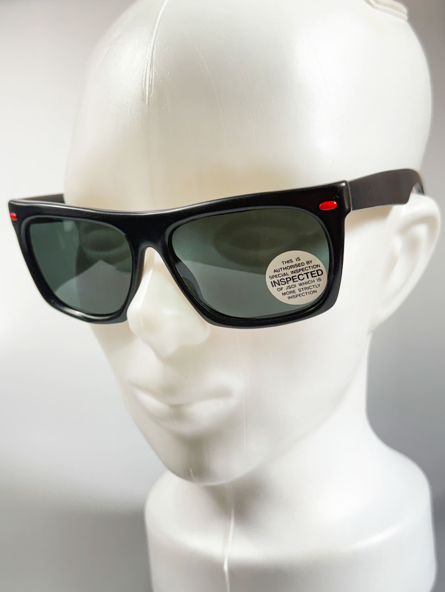 90's PICASO Black Bold Square Frame Sunglasses