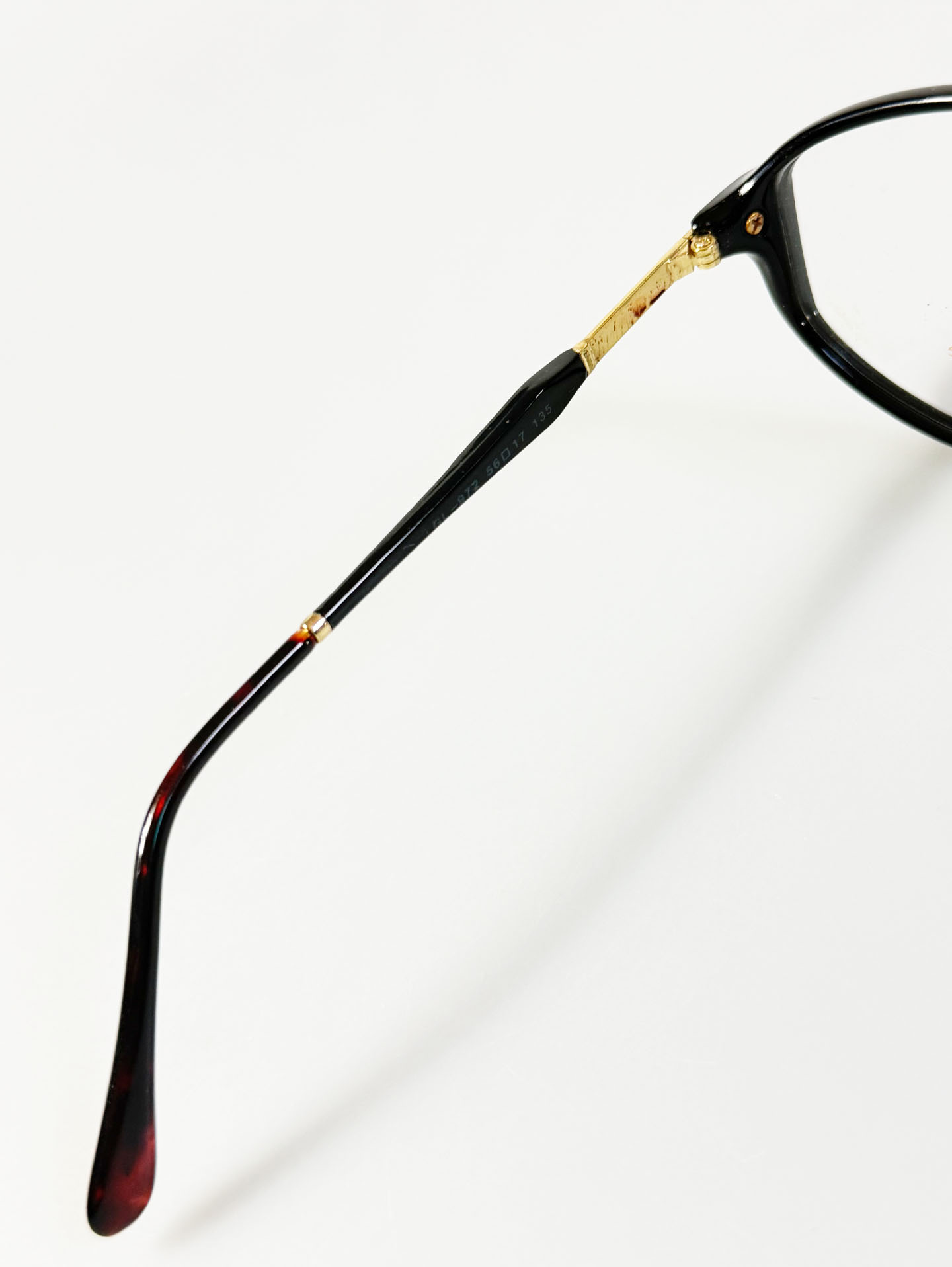 90's Guy Laroche Paris Black Oval Horn-Rim Frame Glasses