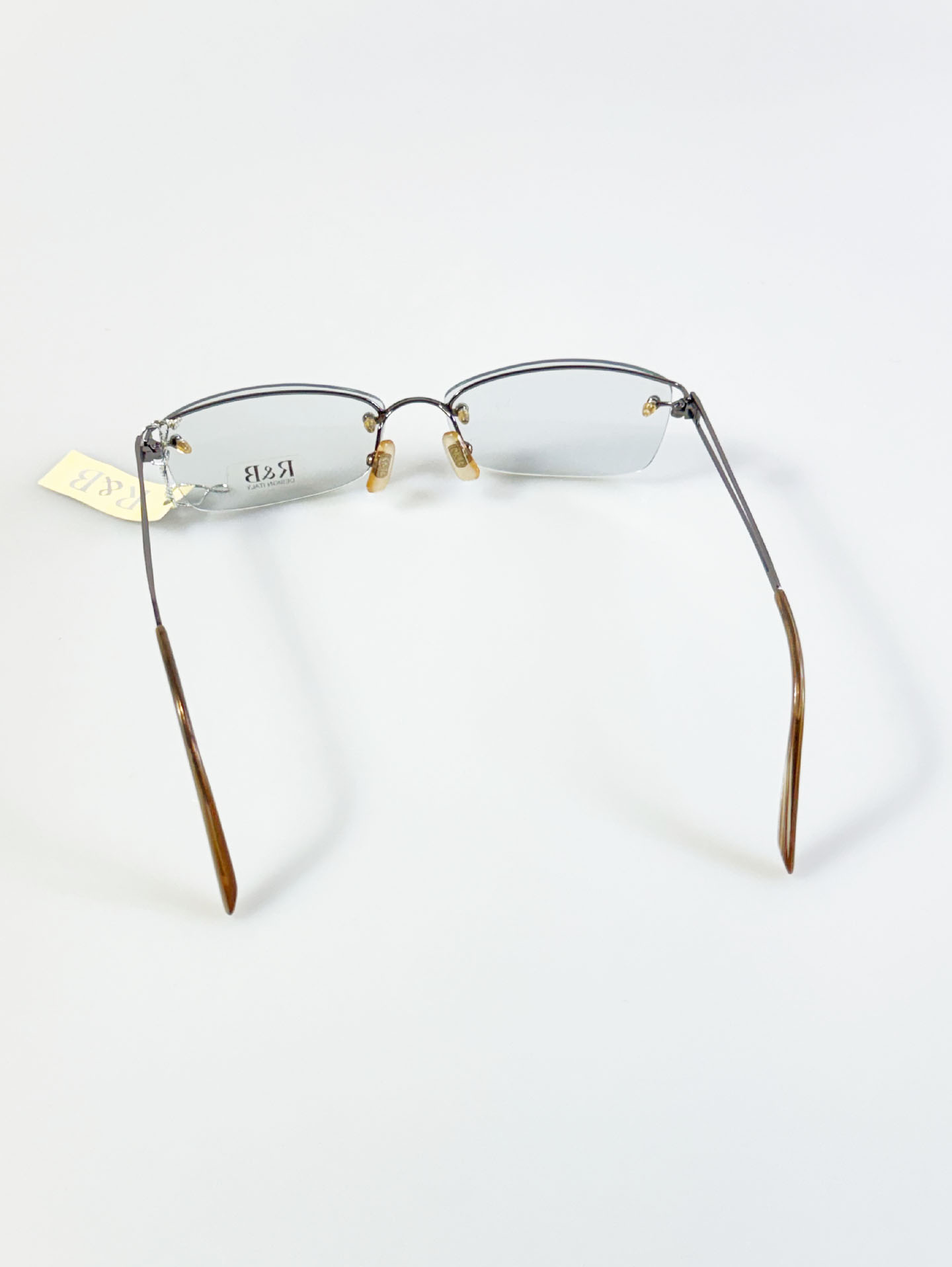 R&B Eyewear Rimless Square Metal Glasses