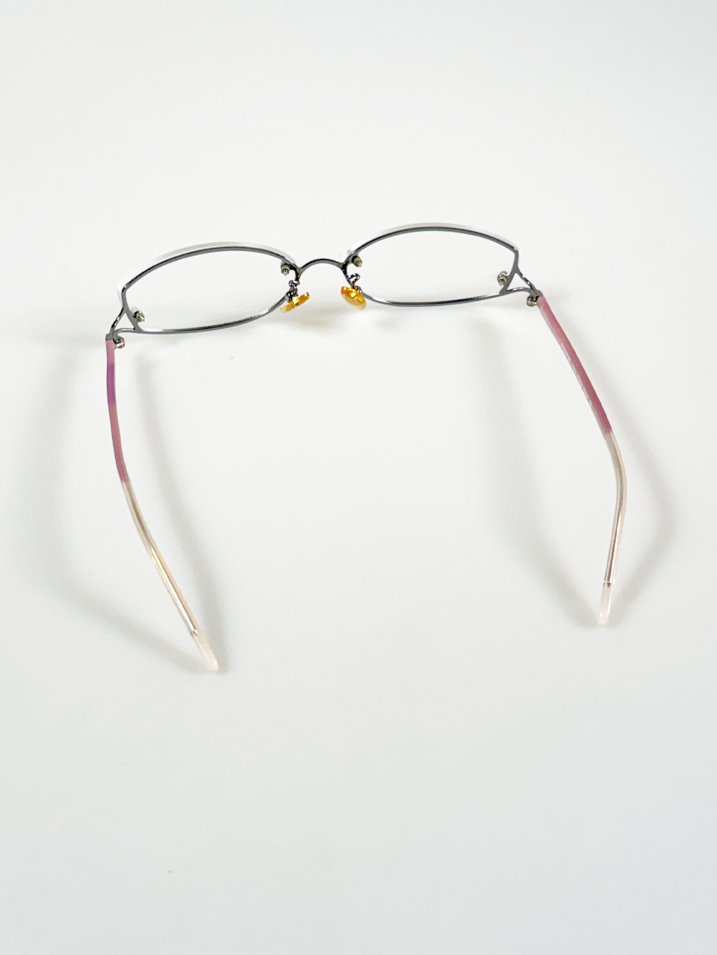 POLESTAR Underrim Silver Oval Metal Glasses
