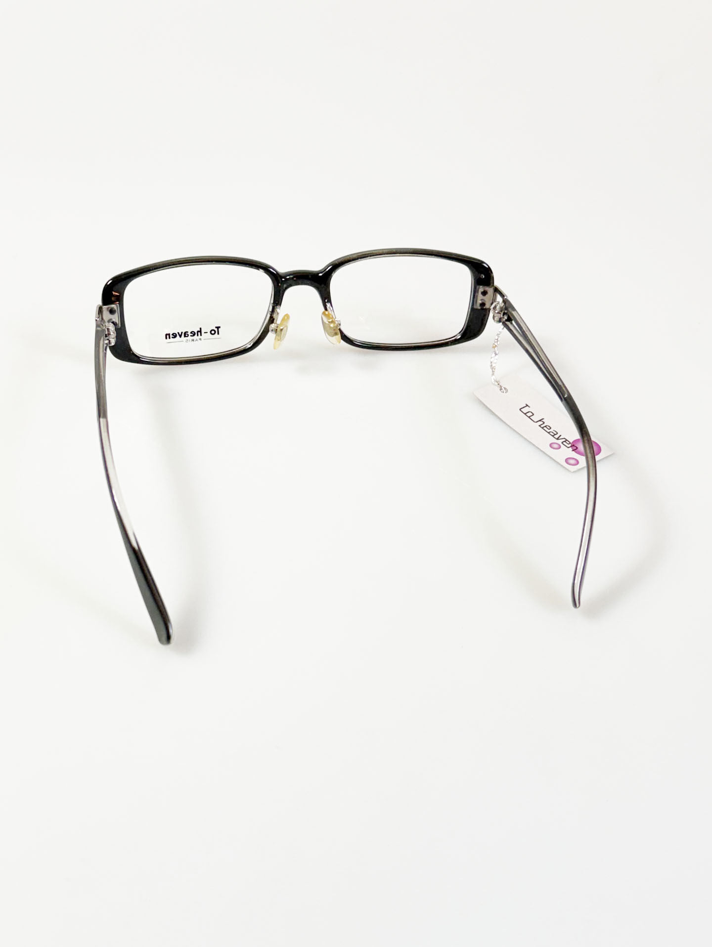 TO-HEAVEN Black Square Combination Horn-Rim Frame Glasses