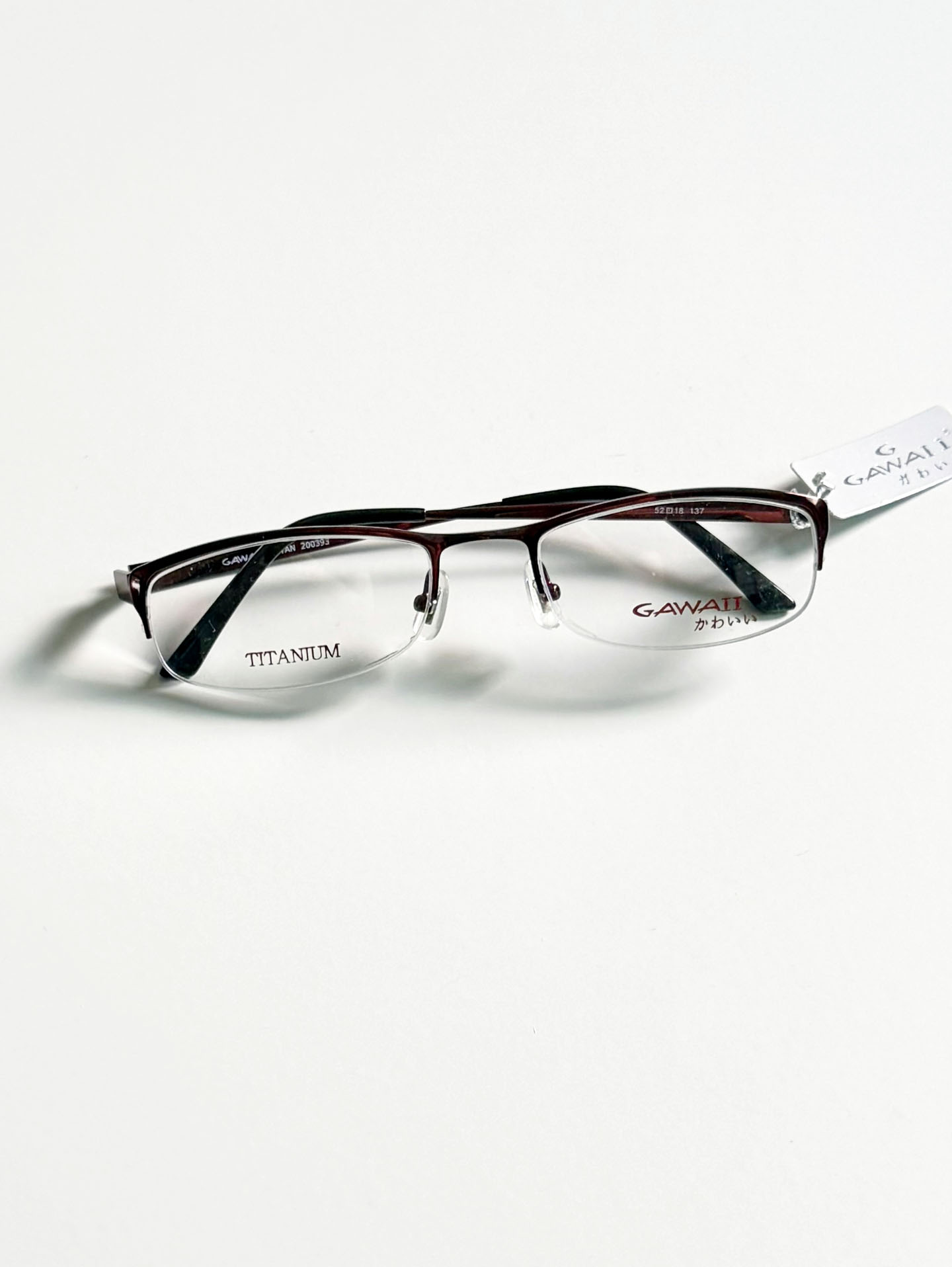 Series 01. GAWAII Vintage Titanium Semi-Rimless Eyewear Collection
