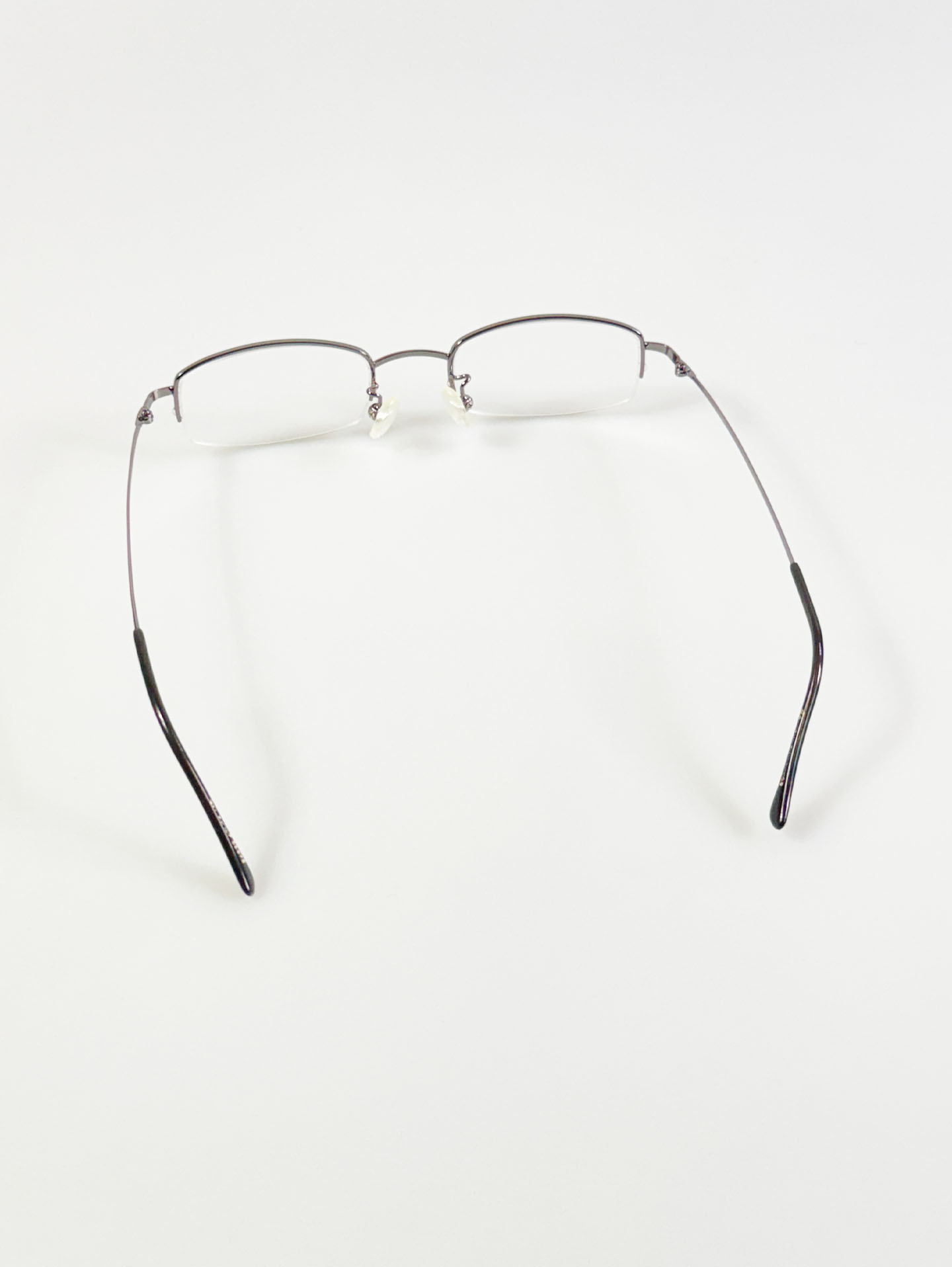 InToo Silver Half-Rim Square Metal Glasses
