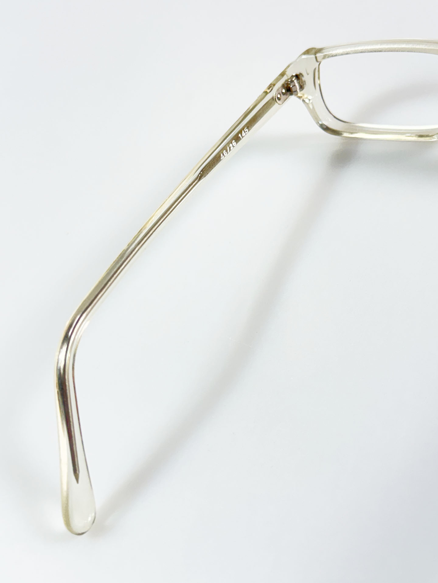 90's ELITE Clear Square Horn-Rim Glasses