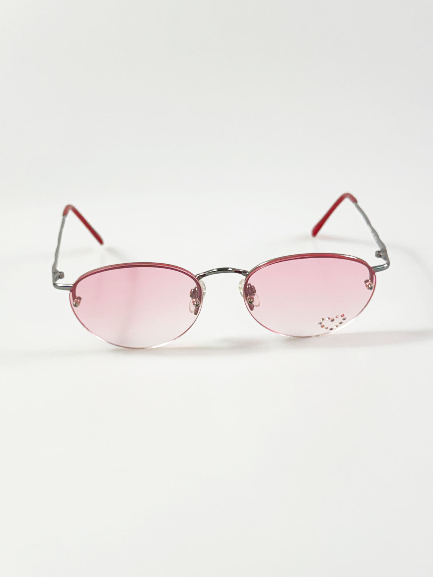 BLUE POINT Rimless Oval Metal Tint Sunglasses