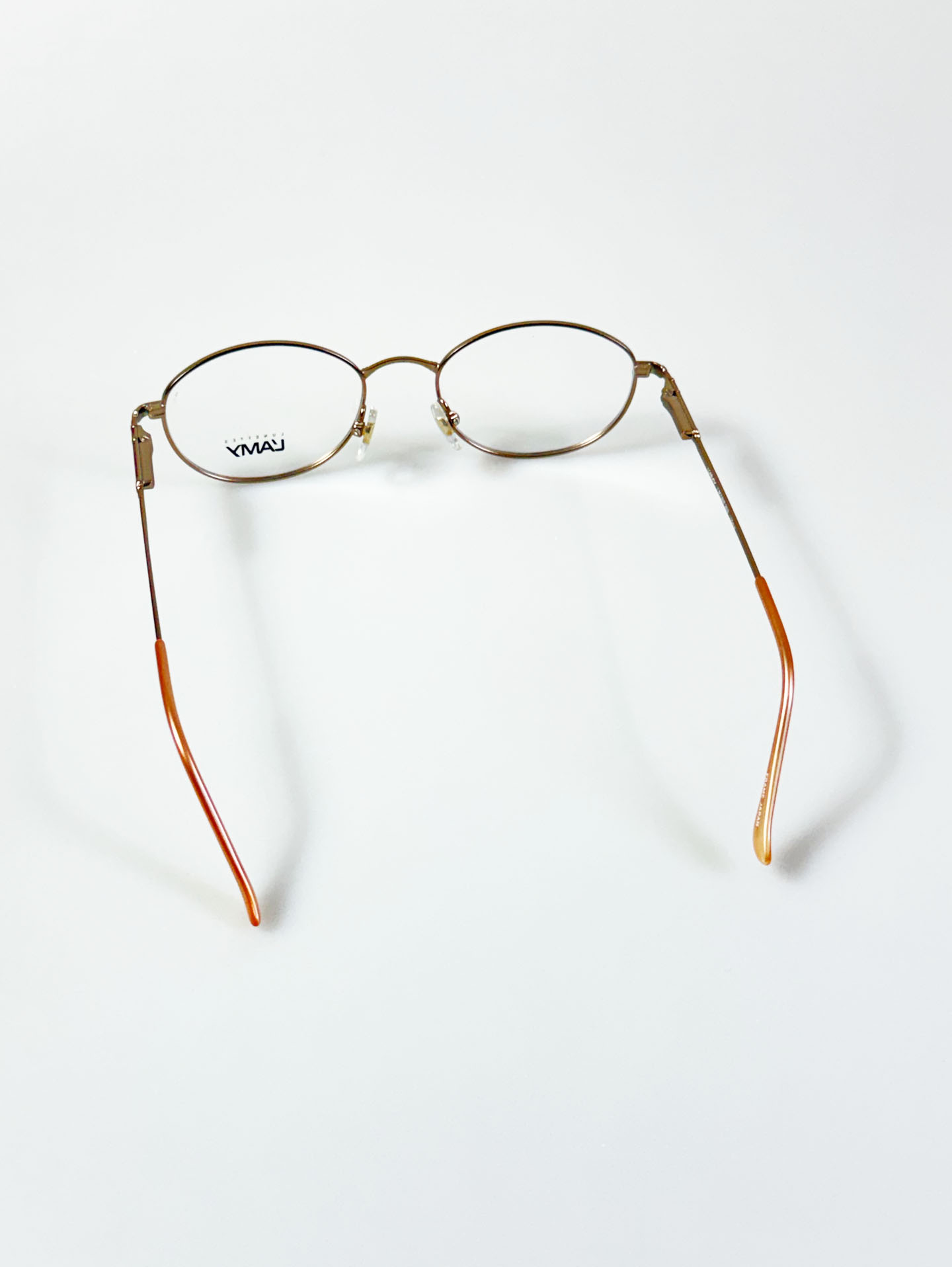 LAMY Bronze Gold Slim Oval Metal Frame Glasses