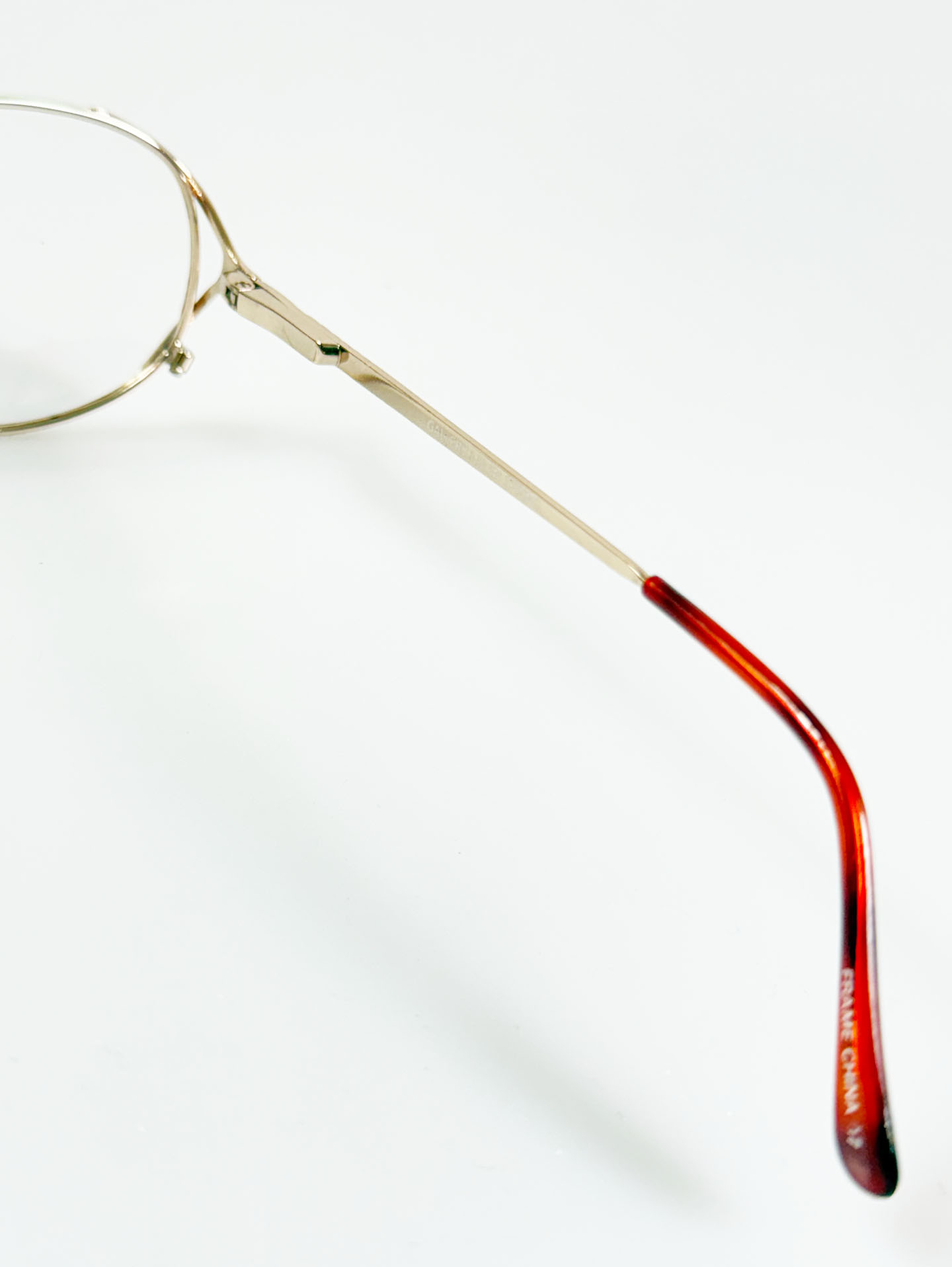 90's GALLERY Gold & Tortoishell Oval Metal Frame Glasses
