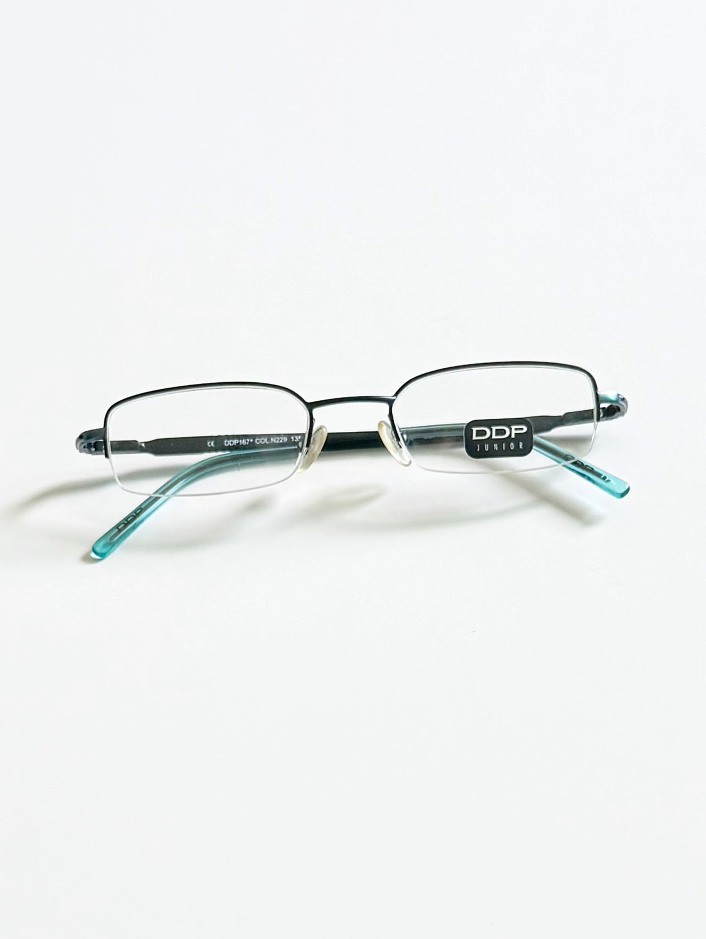 90's DDP Square Half-Rim Square Metal Glasses