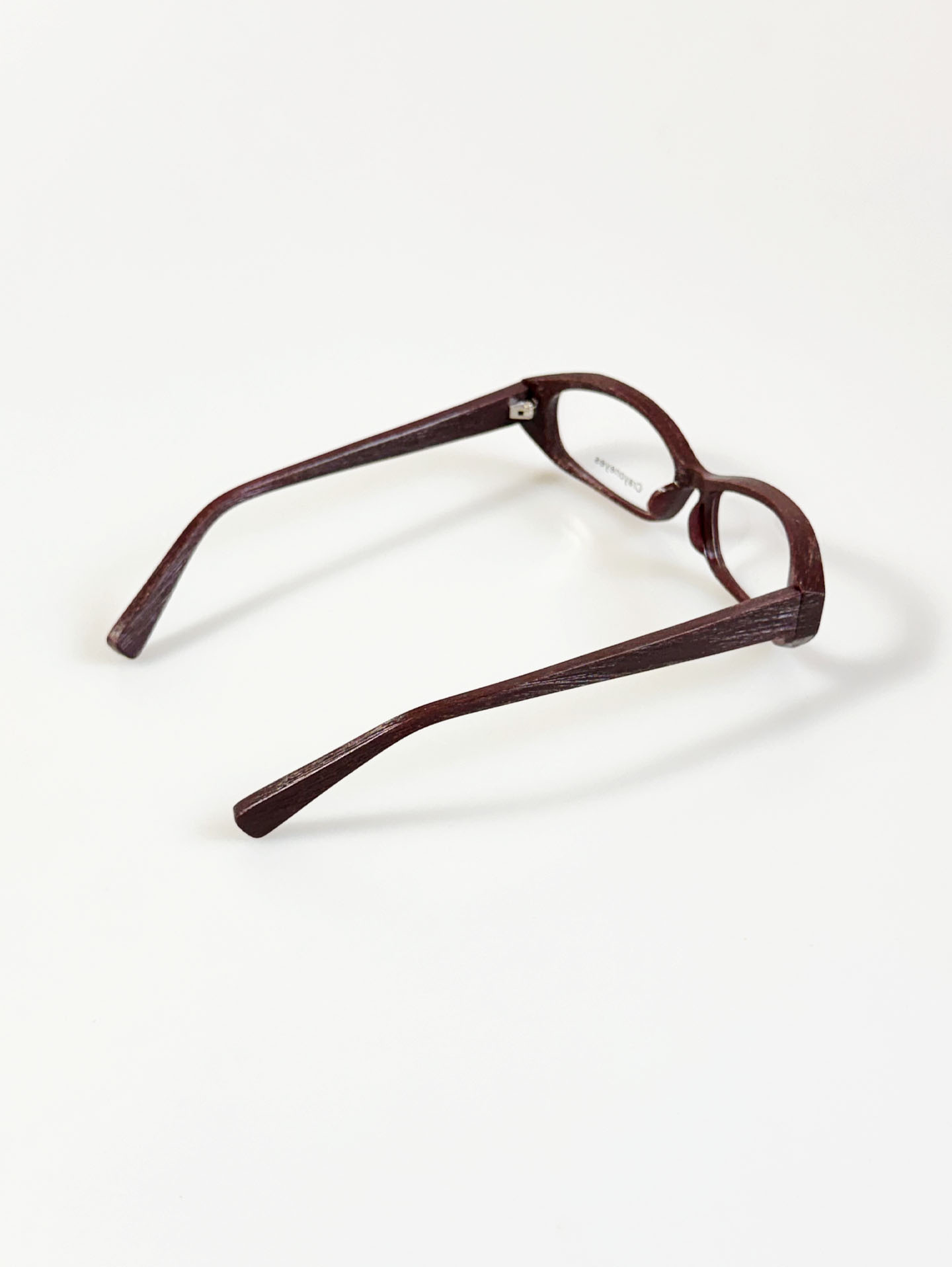 CRAYON EYES Dark Brown Wood Square Frame Glasses