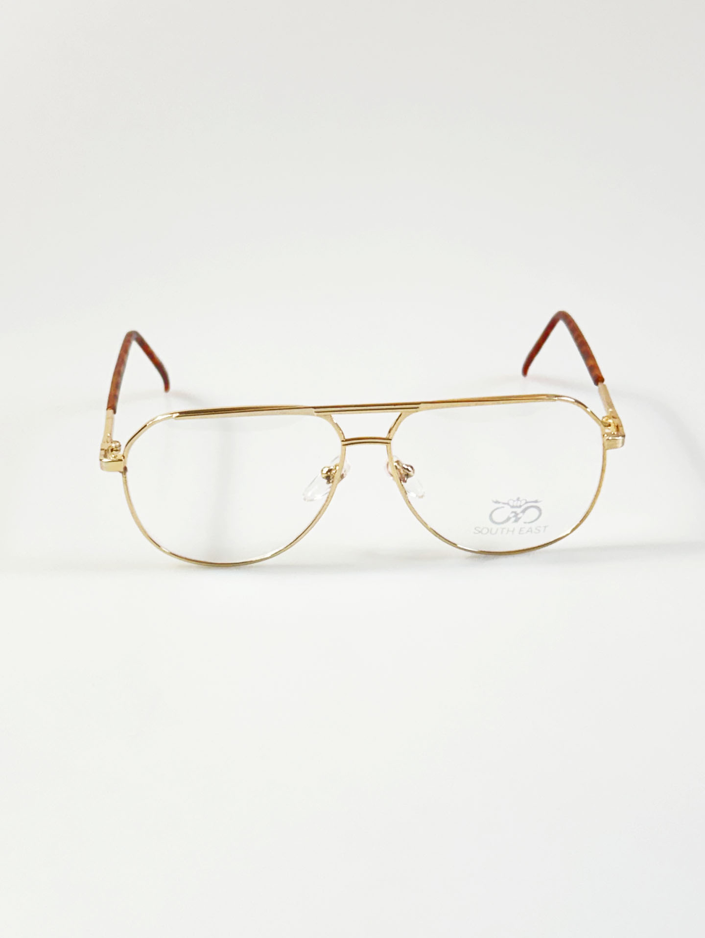 90's SOUTH EAST Gold Metal Boeing Frame Glasses