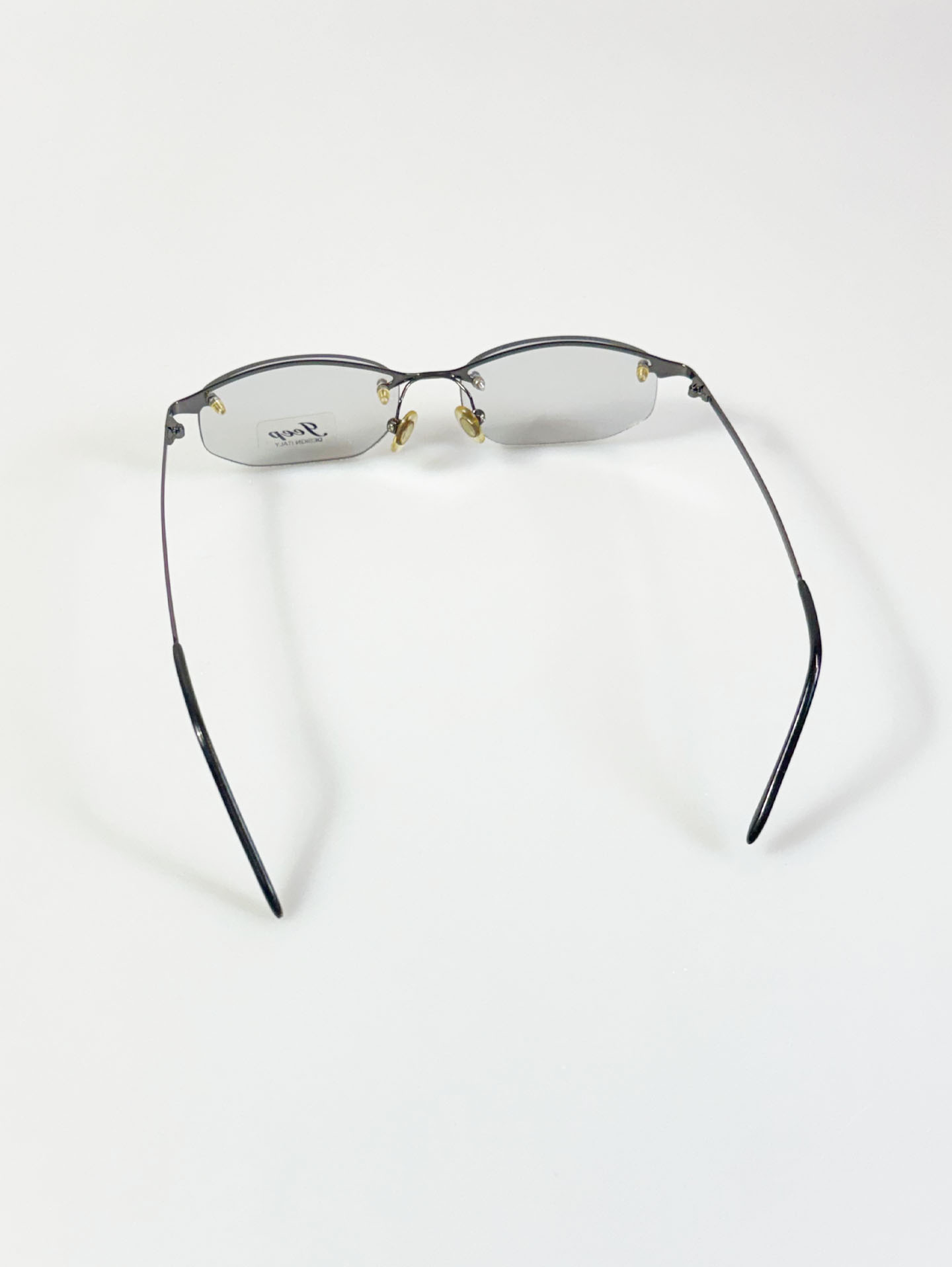 JEEP Gunmetal Half-Rim Square Frame Glasses