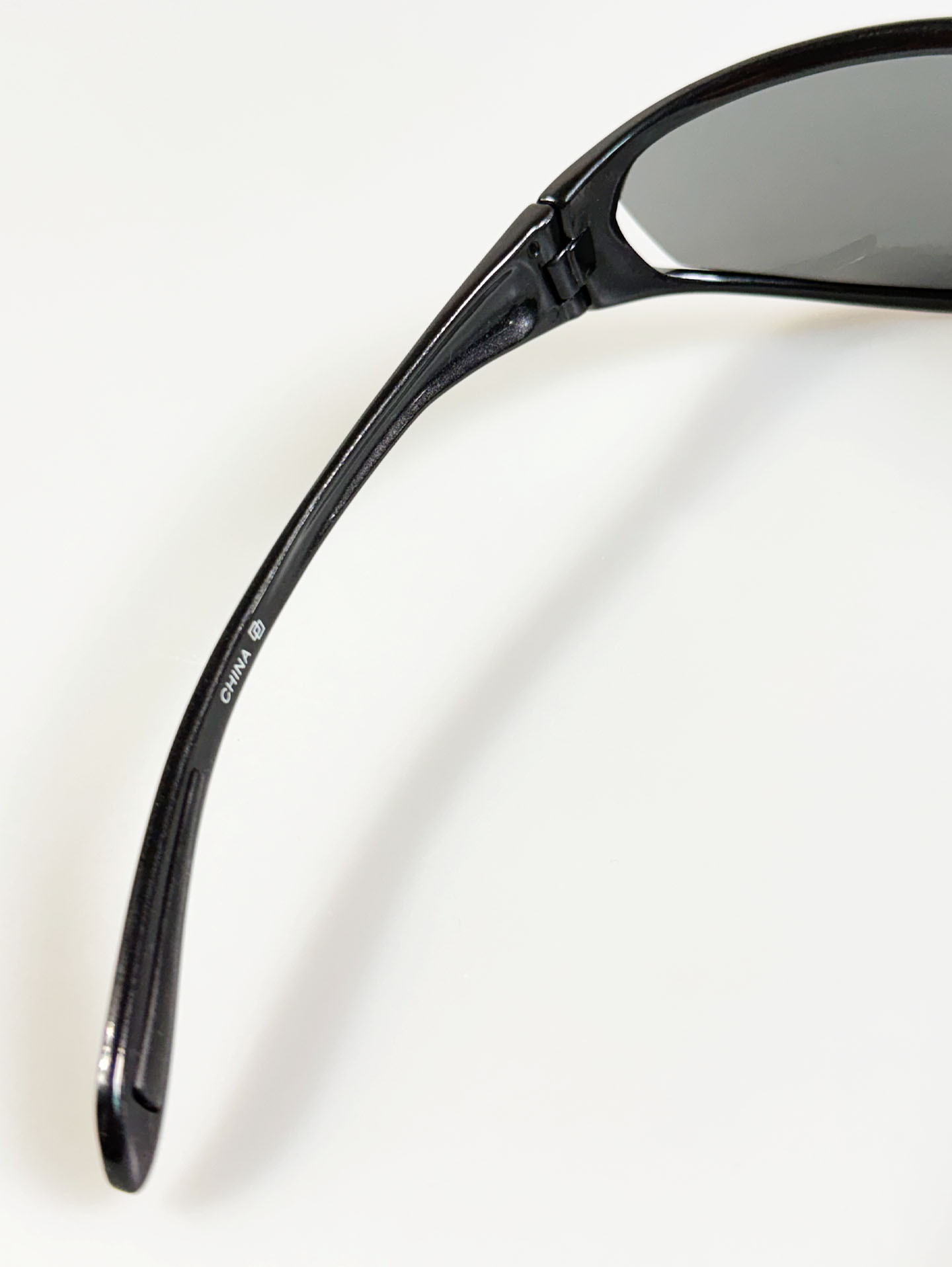 Black Wraparound Sport Frame Sunglasses