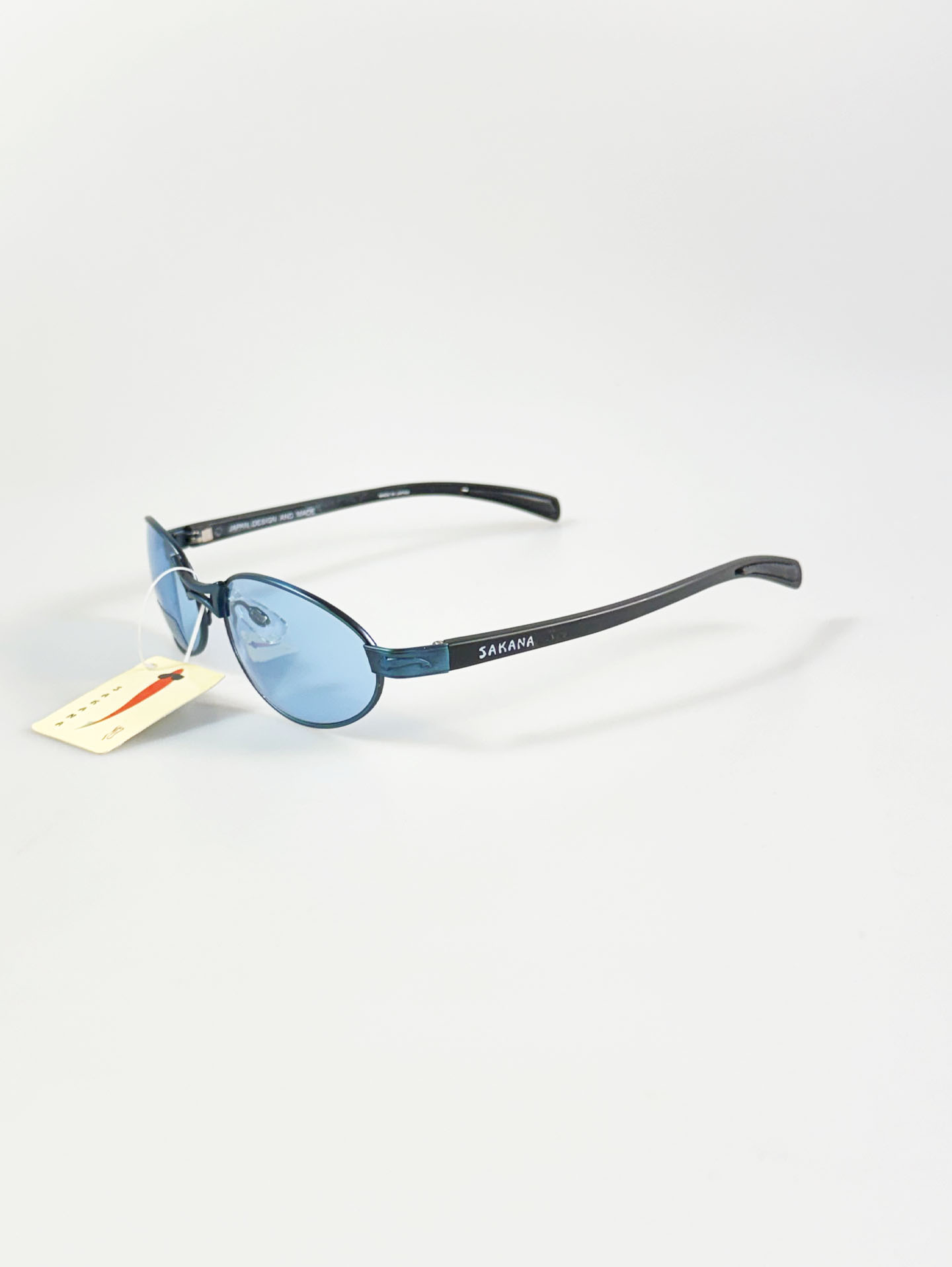 90’s SAKANA Blue Oval Metal Tint Sunglasses
