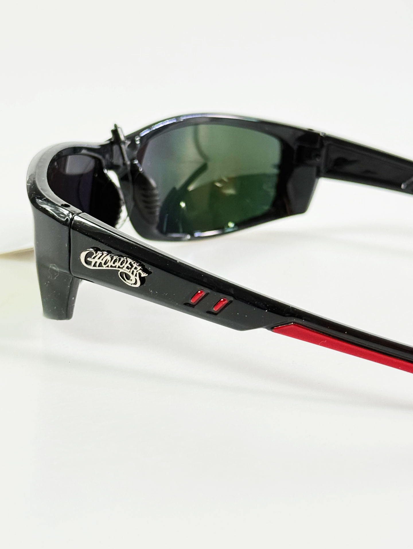CHOPPERS Wraparound Black Red Biker Sunglasses
