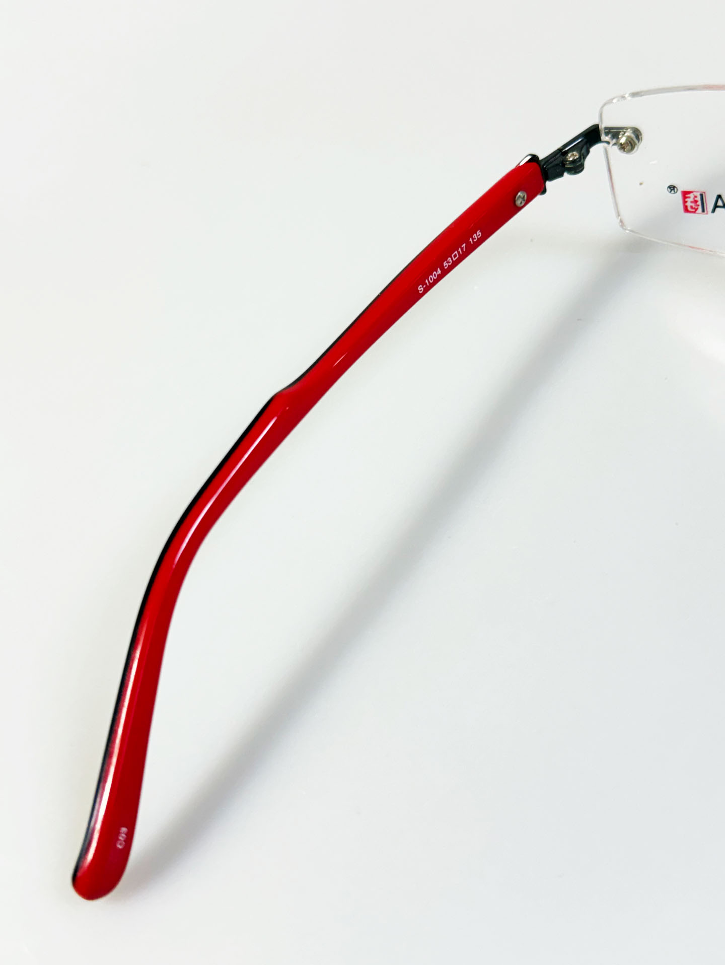 SAMURAI Eyewear Rimless Square Titanium Metal Frame Glasses