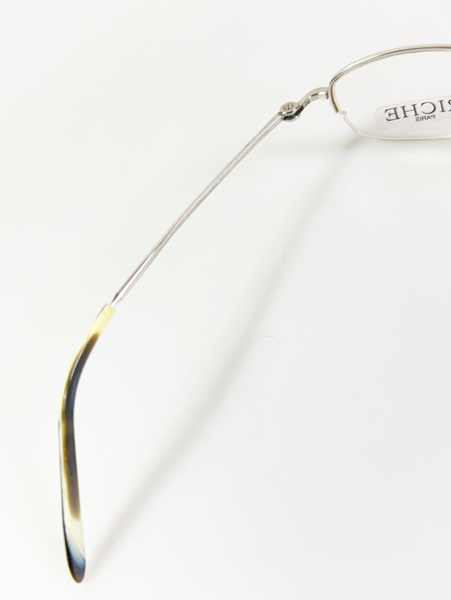 RICHE Paris Silver Square Half Rim Metal Glasses