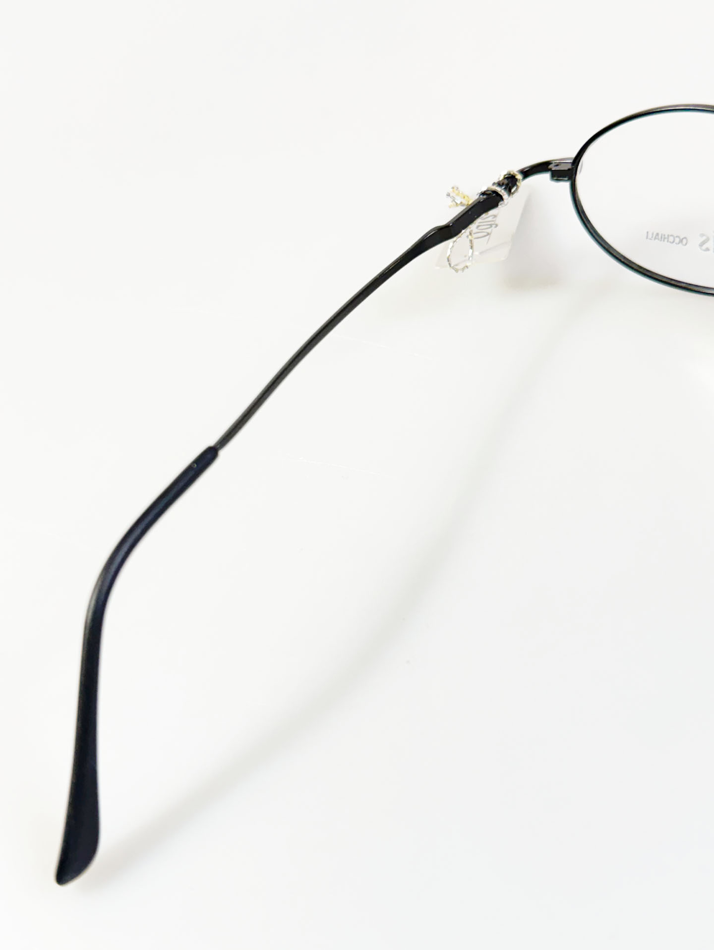 OGIS Black & Gold Slim Oval Metal Frame Glasses