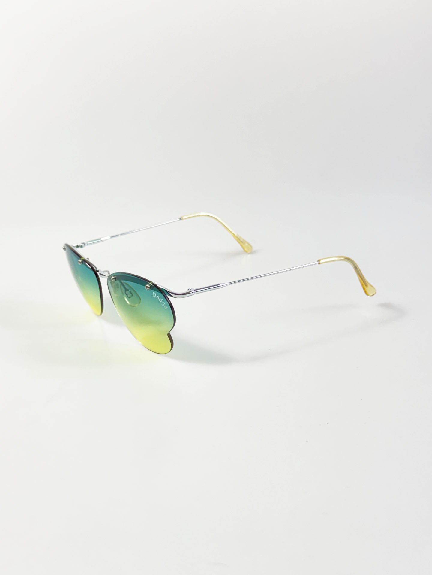 90's DODGE Rimless Butterfly Metal Tint Sunglasses