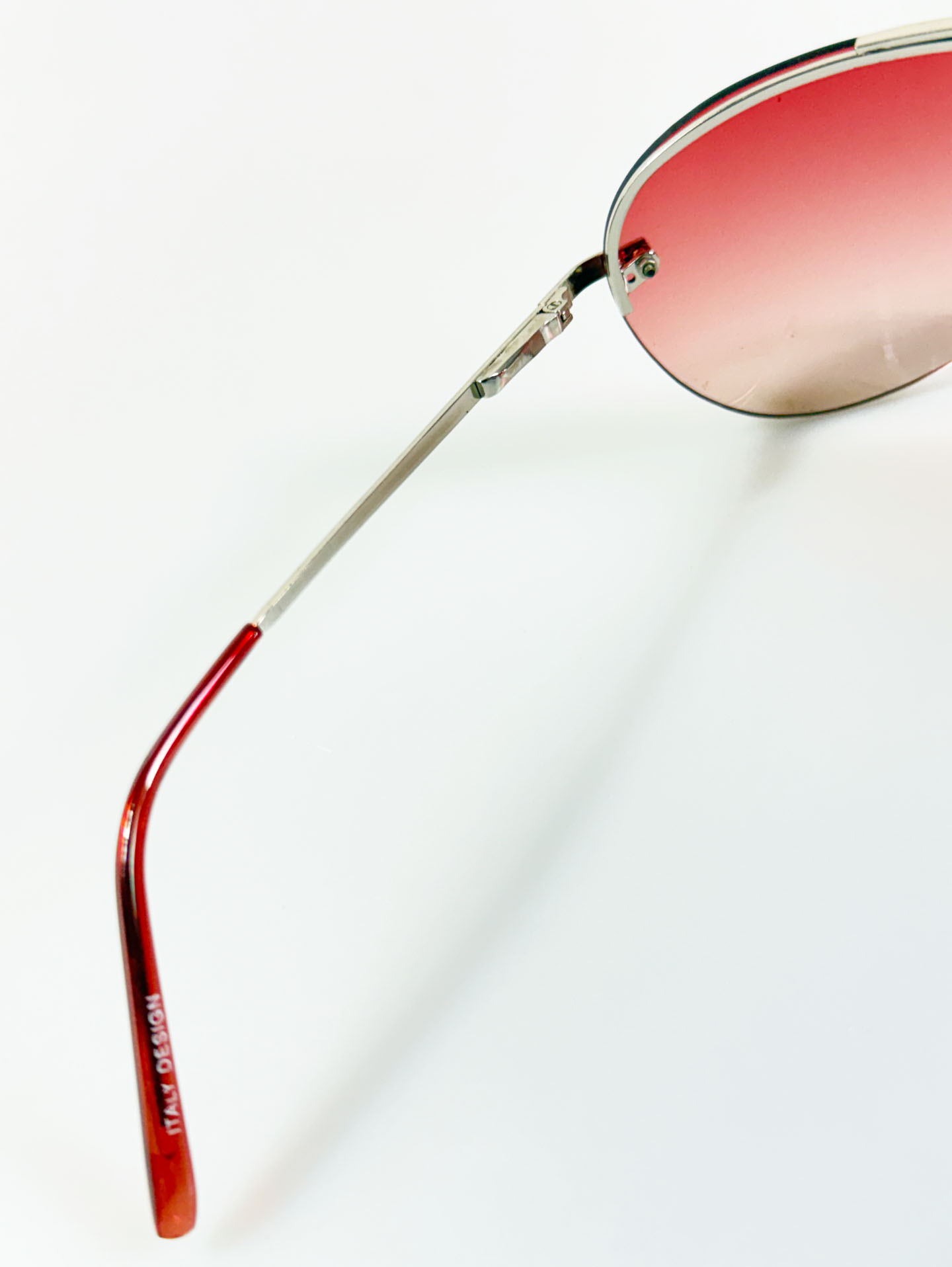Rimless Double Bridge Square Metal Tint Sunglasses