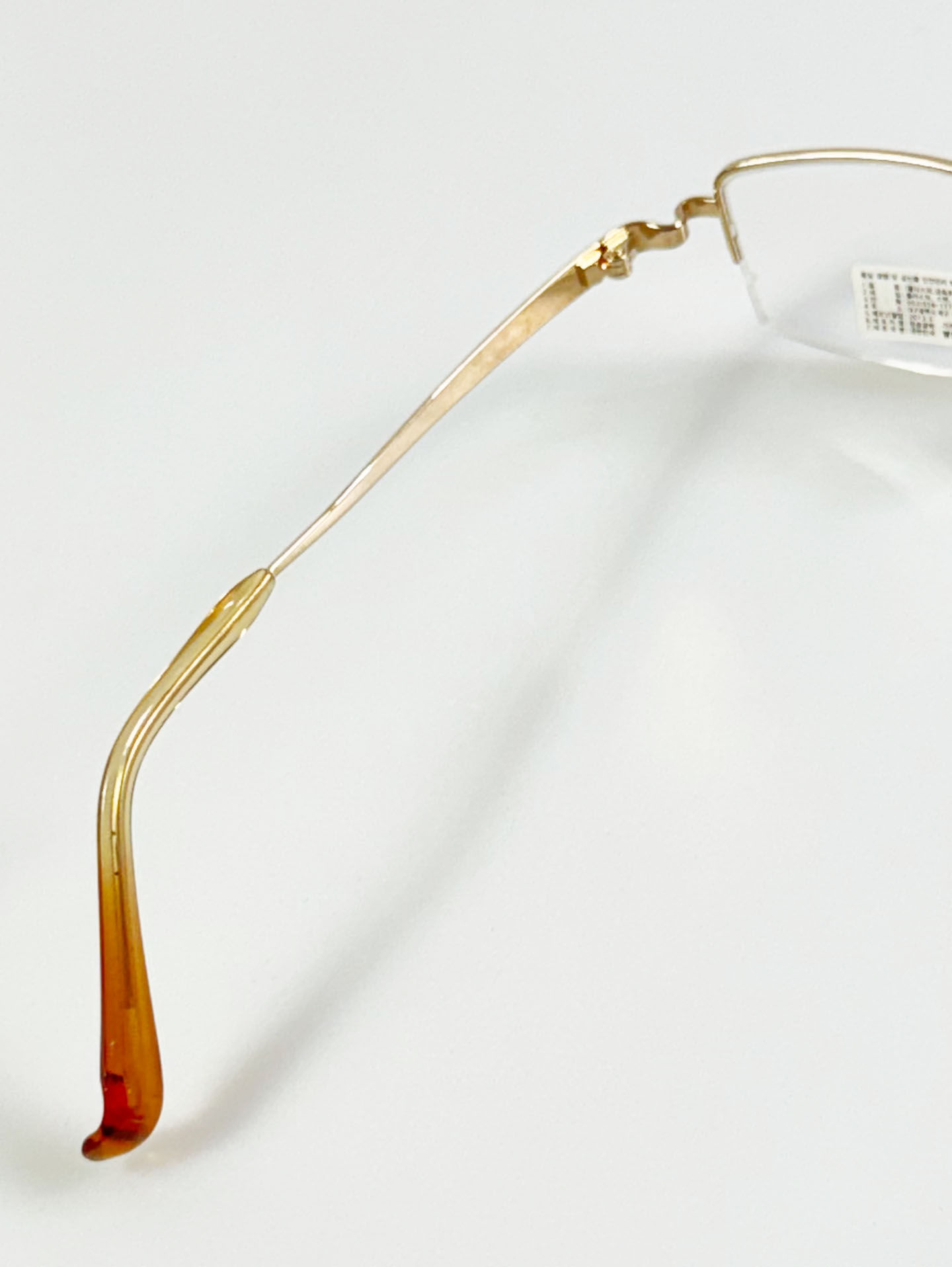 EPILOGUE Gold Half-Rim Square Metal Frame Glasses