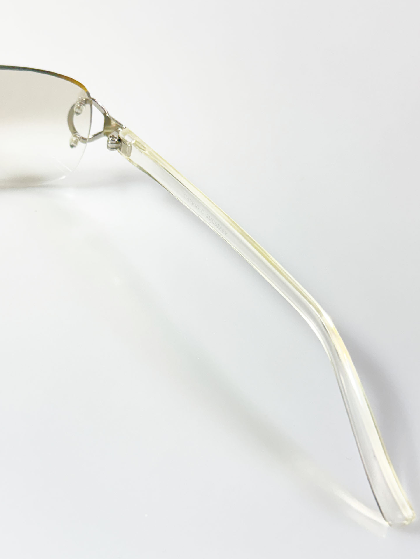 CAPRIO Rimless Square Metal Tinted Sunglasses