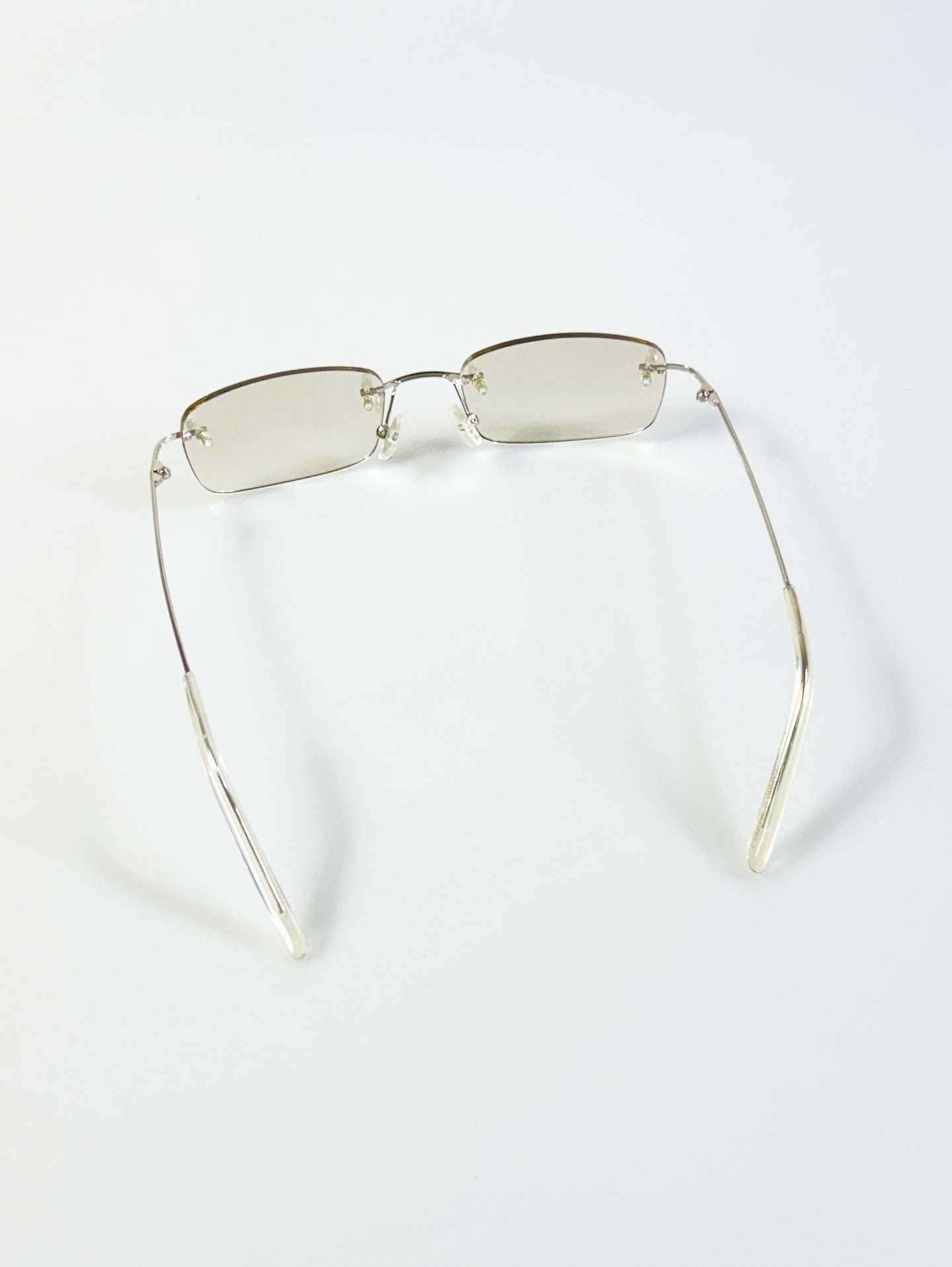 CAPRIO Rimless Square Metal Tinted Sunglasses