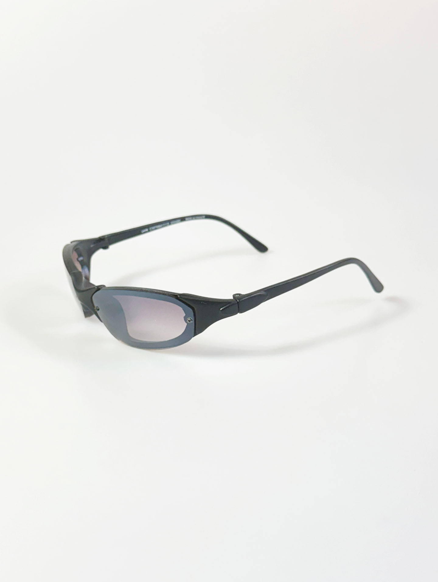 LEON Wraparound Black Frame Sunglasses