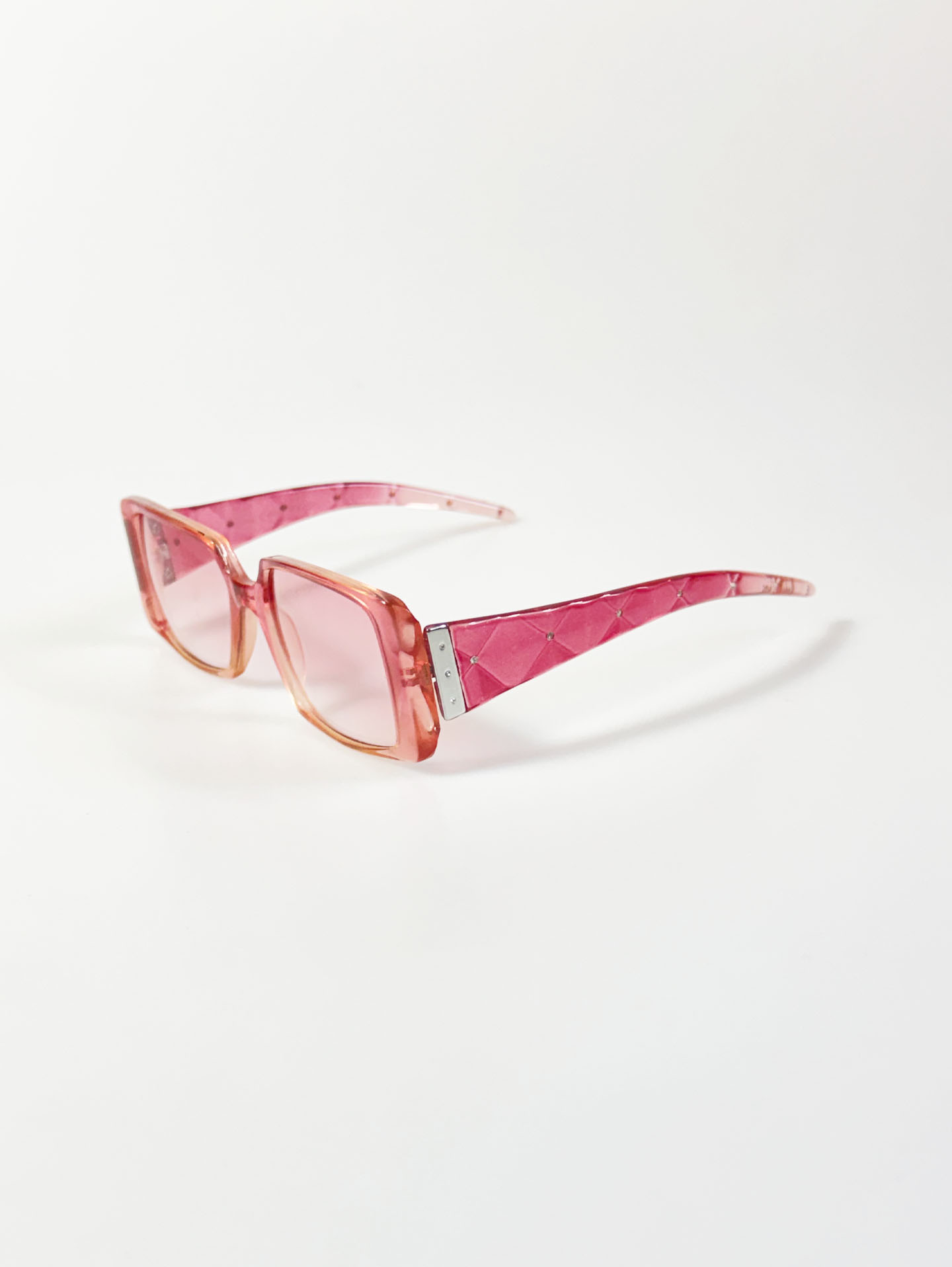 CAPRIO Translucent Pink Square Tinted Sunglasses