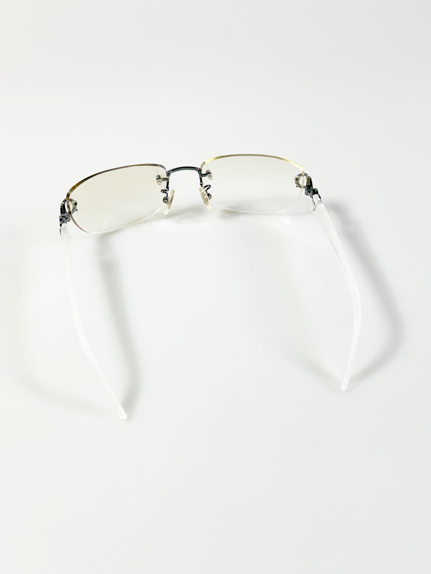 CAPRIO Rimless Square Metal Tinted Sunglasses