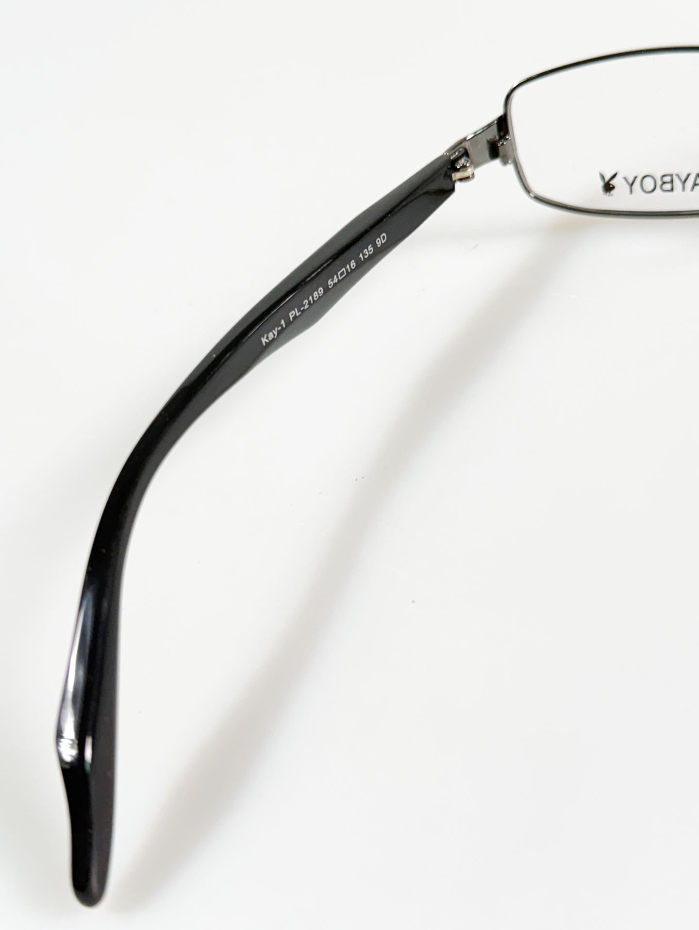 PLAYBOY Slim Square Gunmetal Combination Frame Glasses