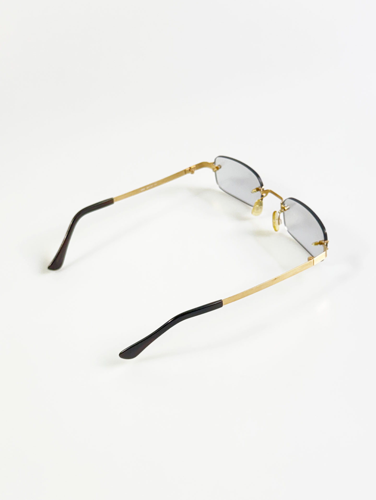 JEEP Gold Rimless Square Metal Glasses