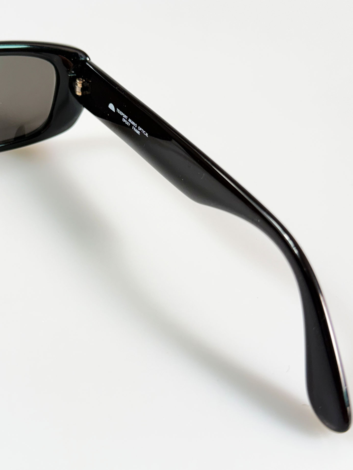 90's TELEPORT Black Bold Square Frame Sunglasses