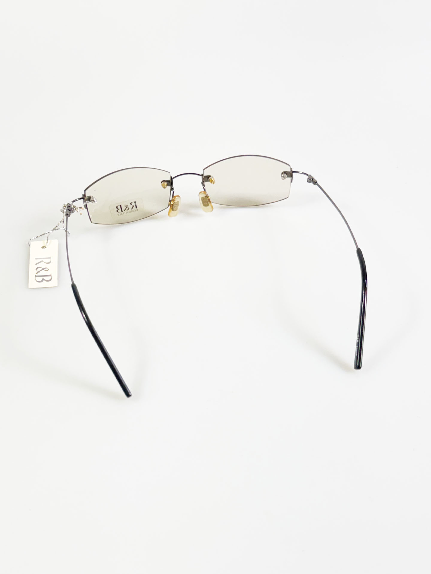 R&B Eyewear Rimless Square Metal Glasses
