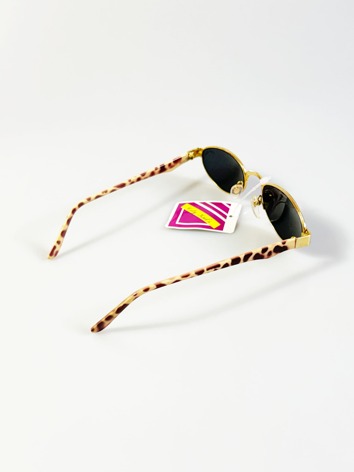 90's CITY KIDS Gold Slim Oval Metal Sunglasses