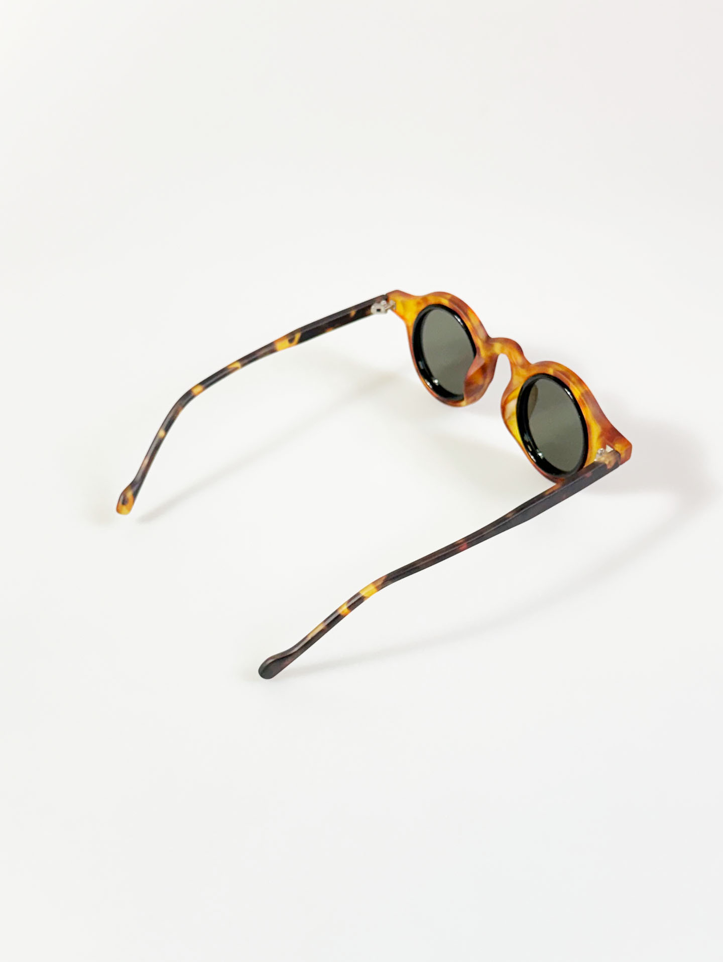 Matte Tortoiseshell Bold Round Frame Sunglasses