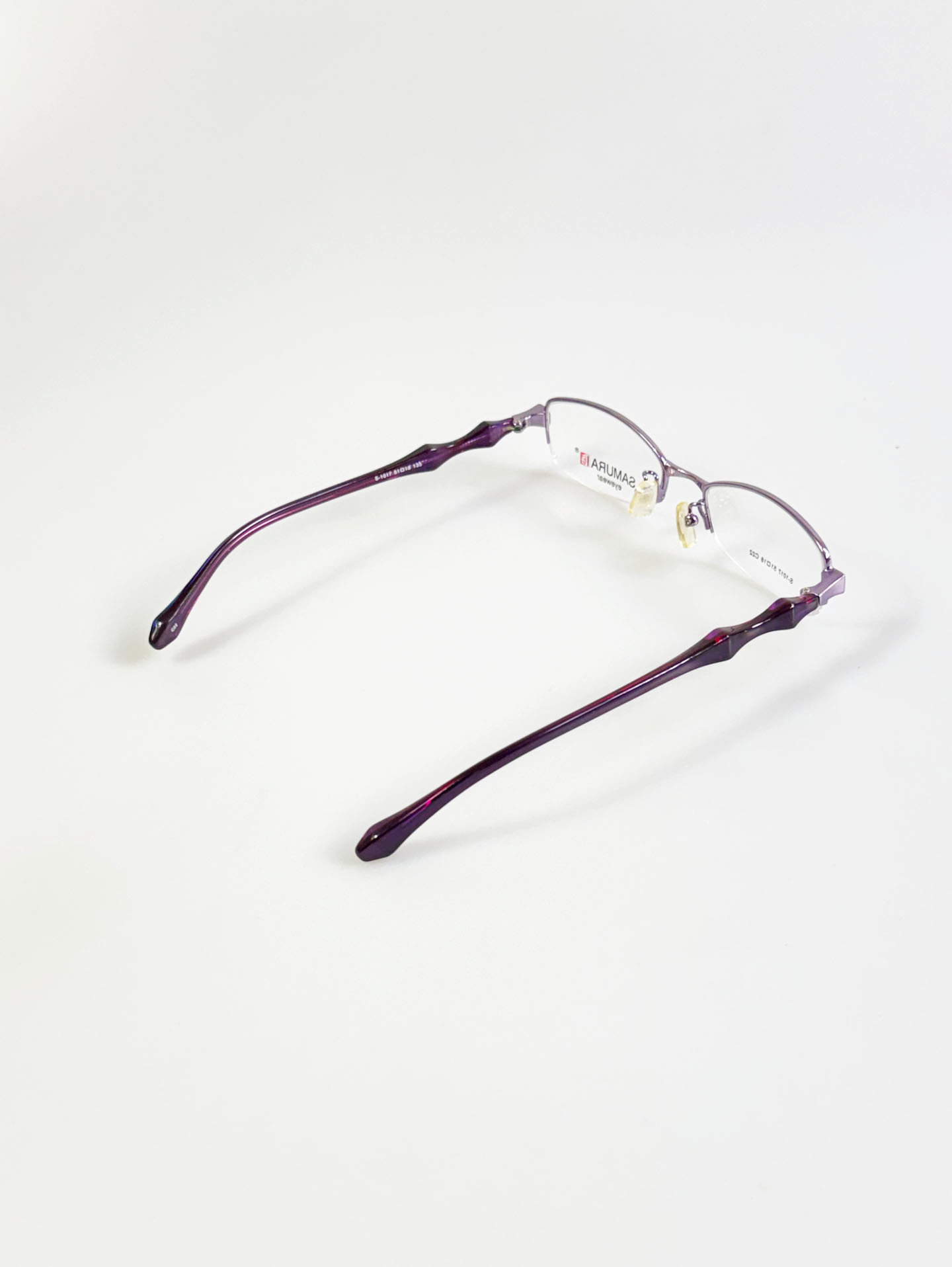 SAMURAI Eyewear Lavender Half-Rim Metal Glasses