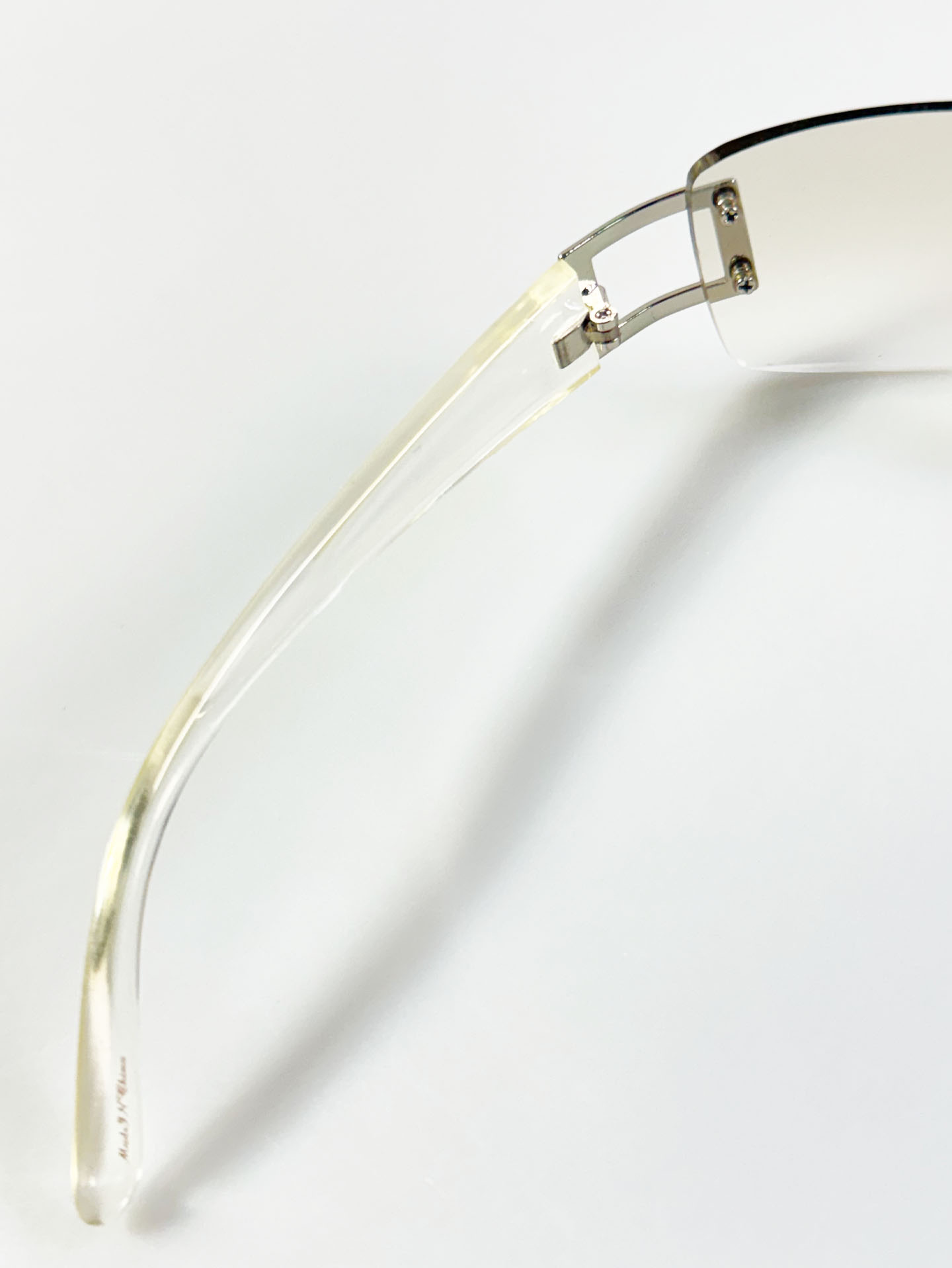 CAPRIO Rimless Square Metal Tinted Sunglasses