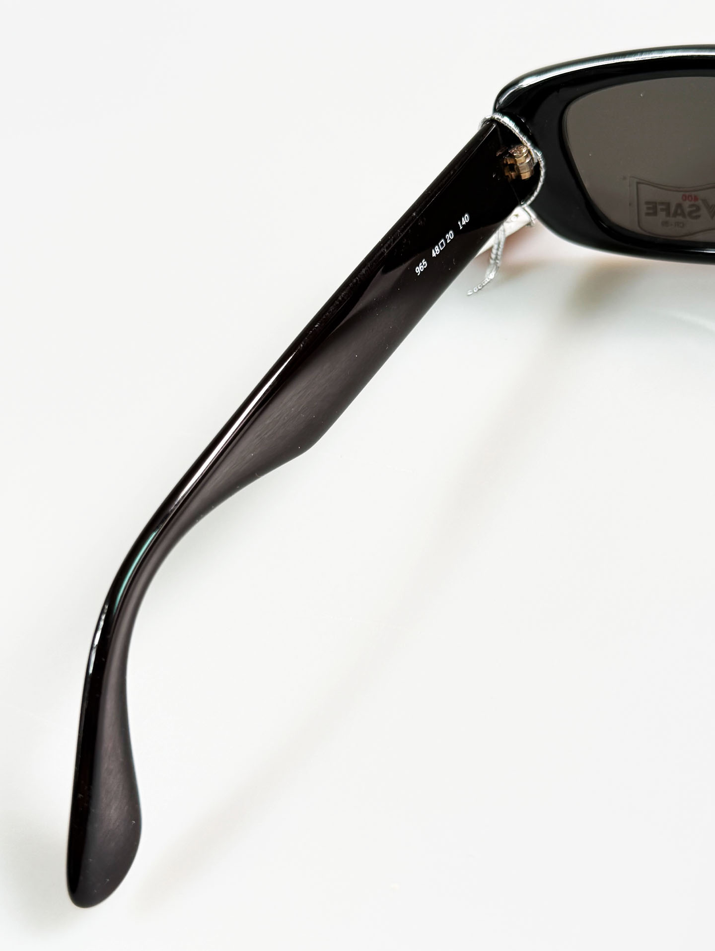 90's TELEPORT Black Bold Square Frame Sunglasses