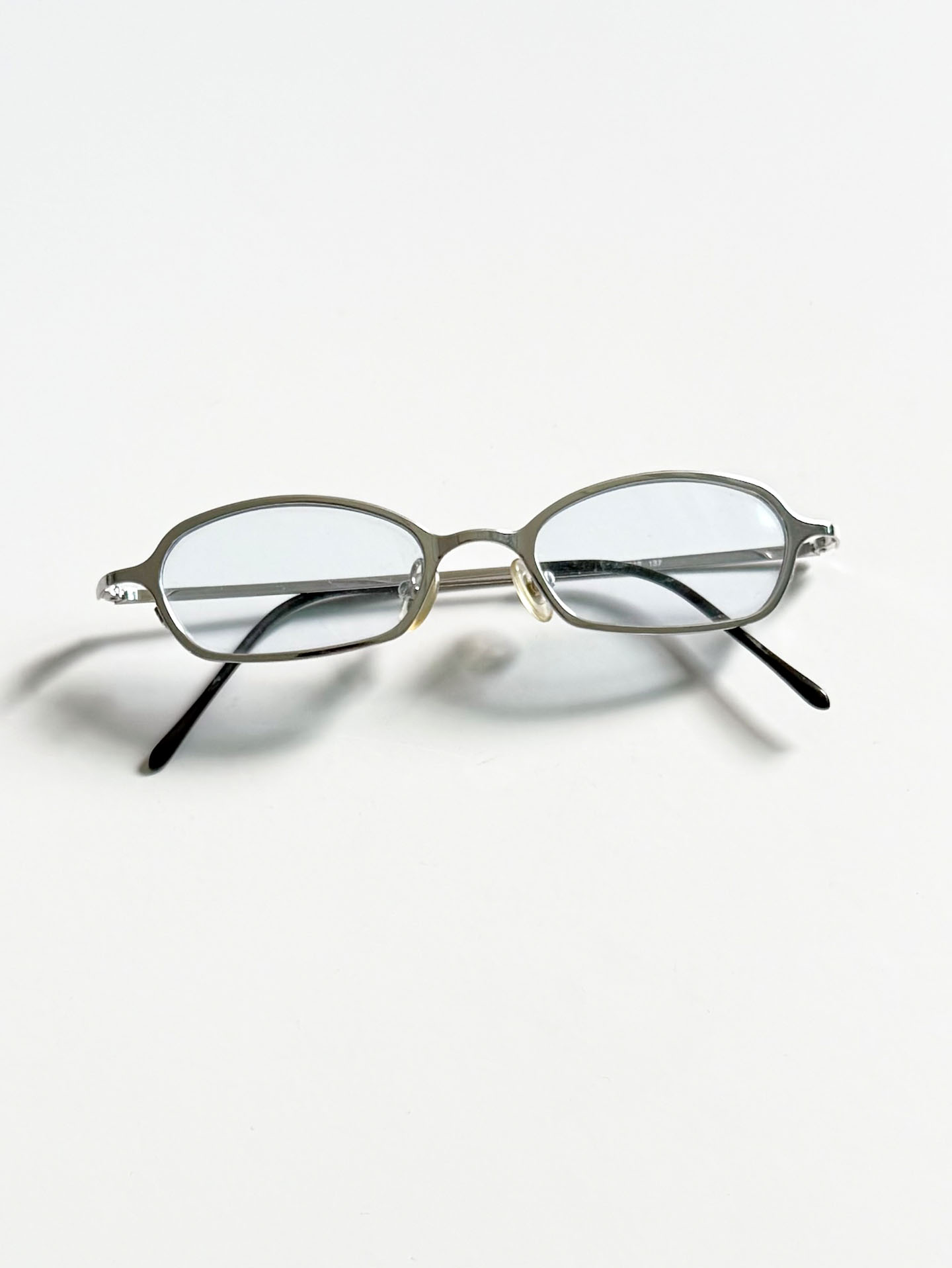 JEEP Silver Slim Oval Metal Frame Tint Glasses
