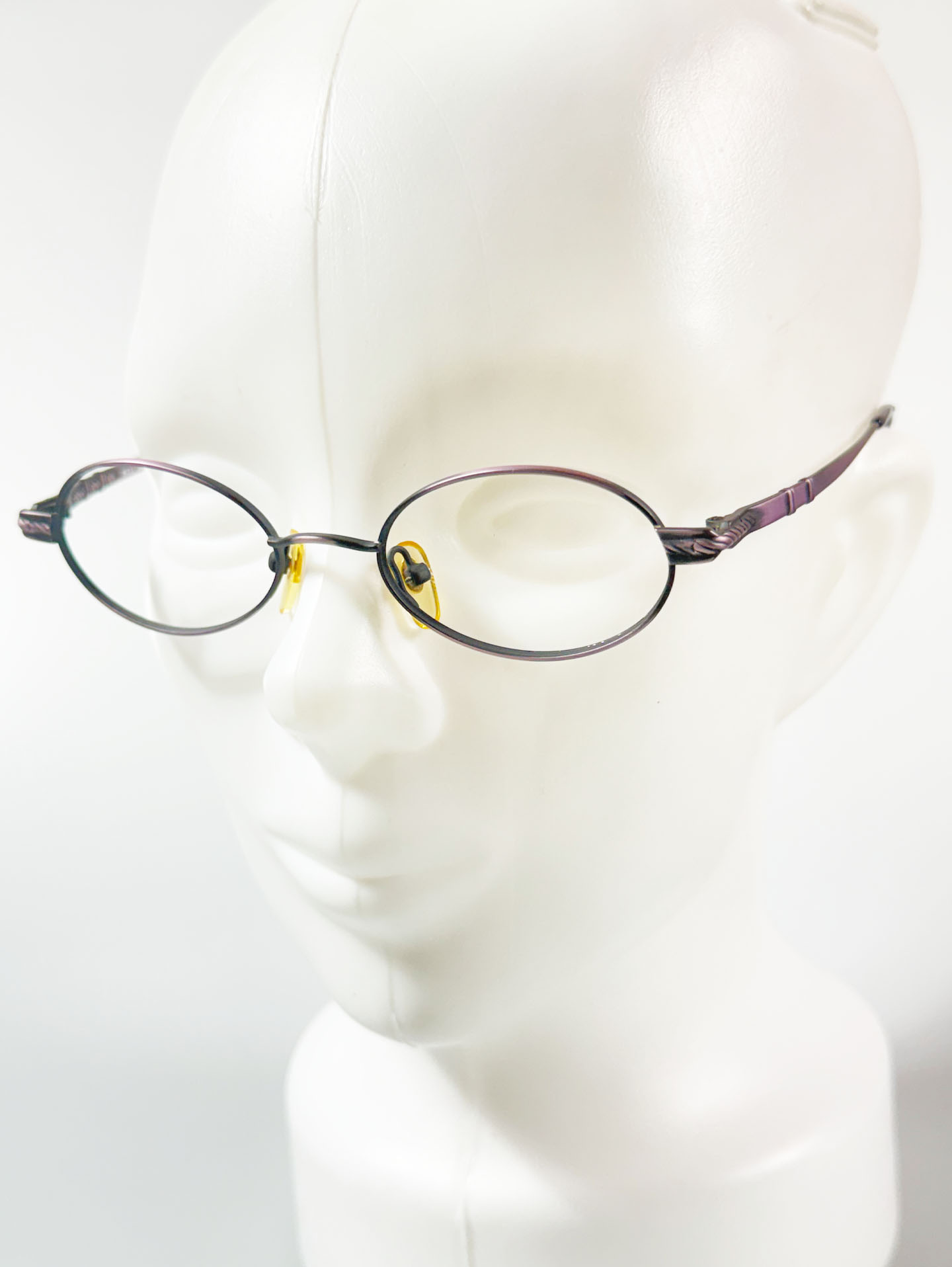 90’s MAXI Two-Tone Slim Oval Metal Frame Glasses