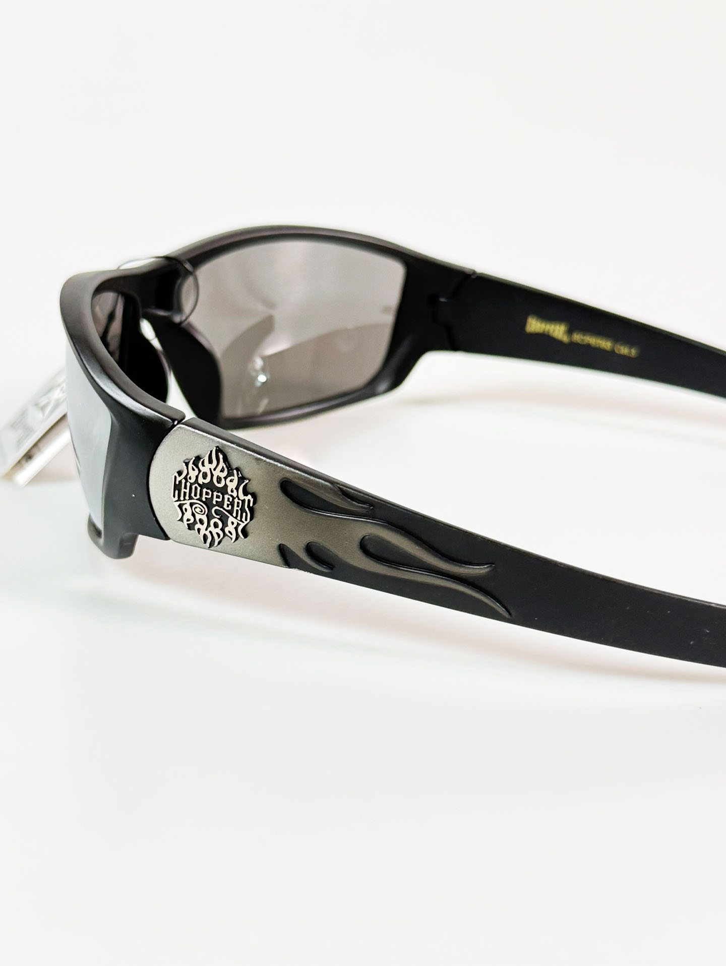 CHOPPERS Wraparound Matte Black Square Frame Sunglasses