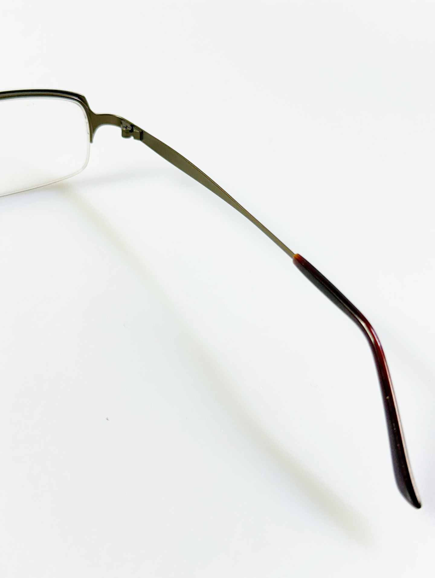 JEEP Bronze Half-Rim Square Metal Frame Glasses