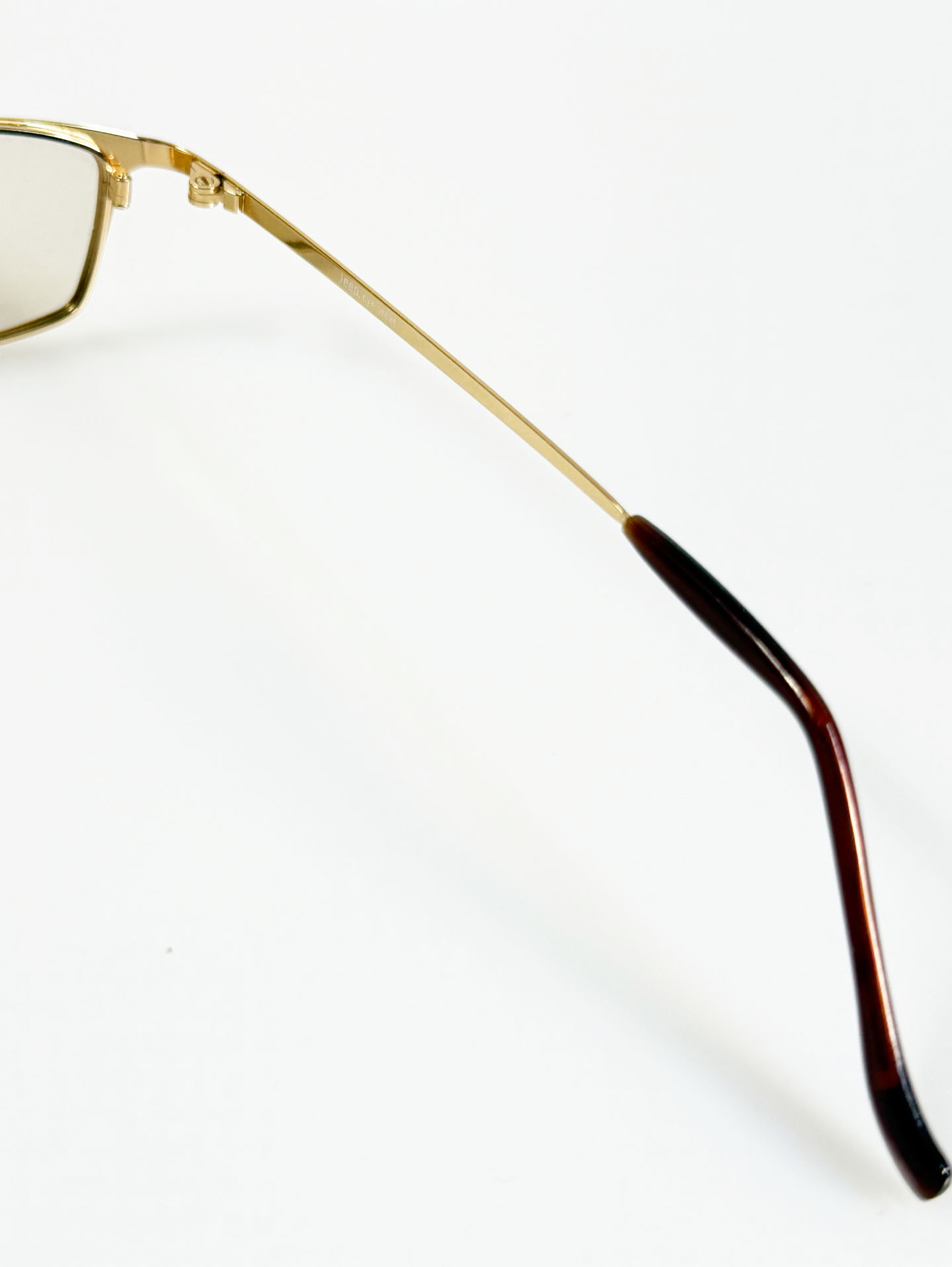 JEEP Gold Slim Square Metal Frame Glasses