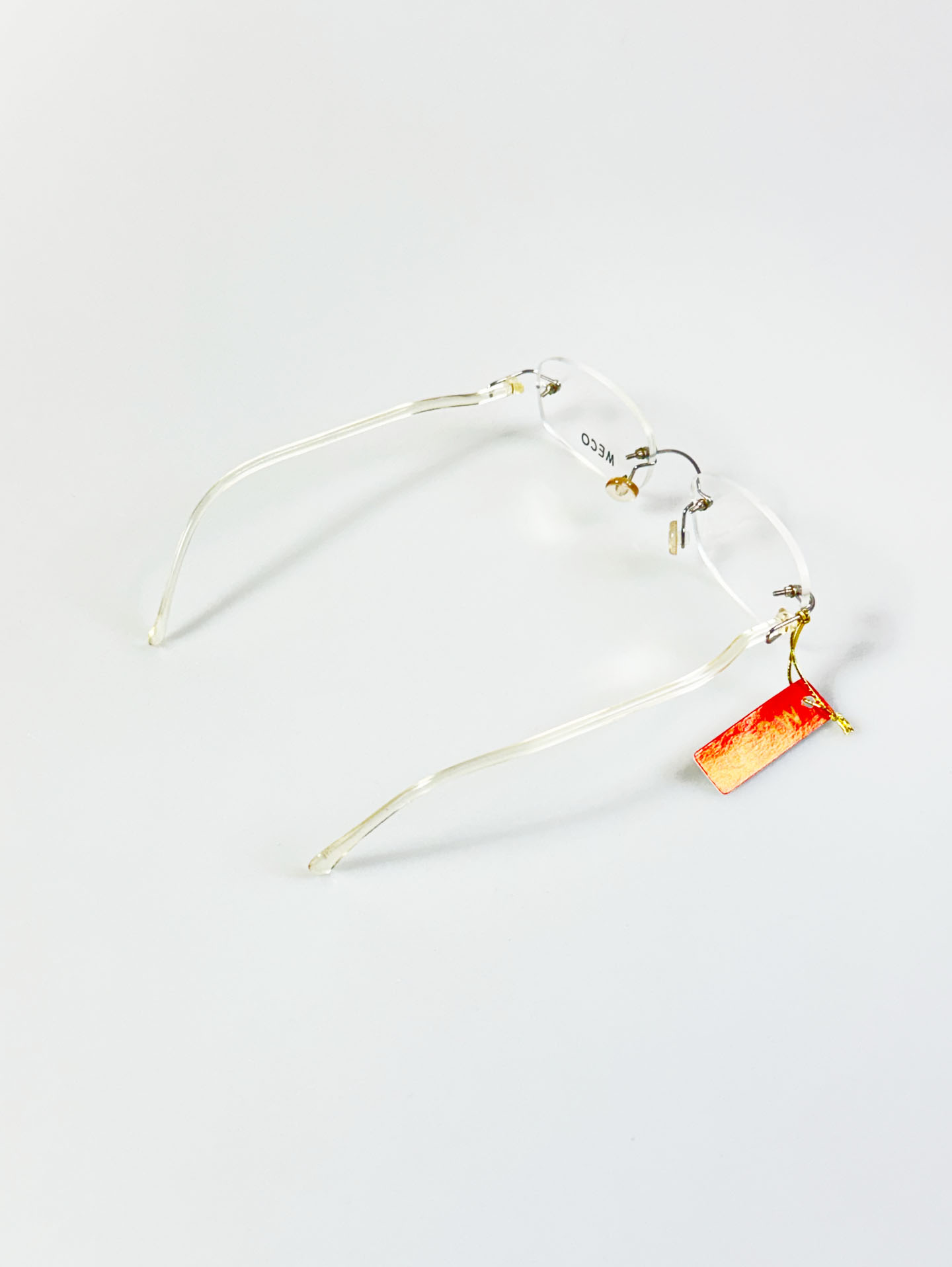 MECO Rimless Square Metal Frame Glasses