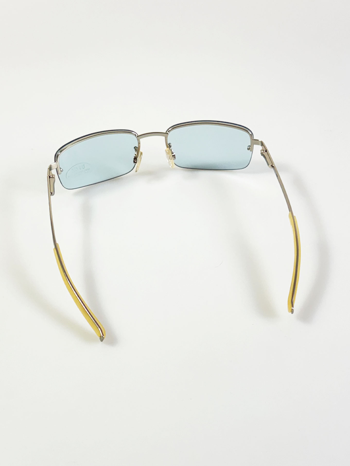 INKOGNITO Rimless Square Metal Blue Tint Sunglasses