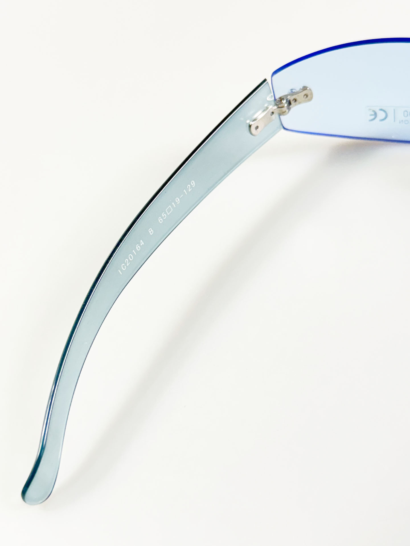 I.COM Rimless Wraparound Square Tint Sunglasses