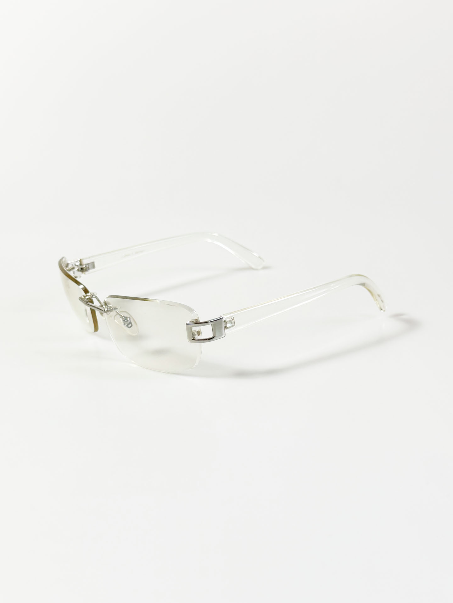 CAPRIO Rimless Square Metal Tinted Sunglasses